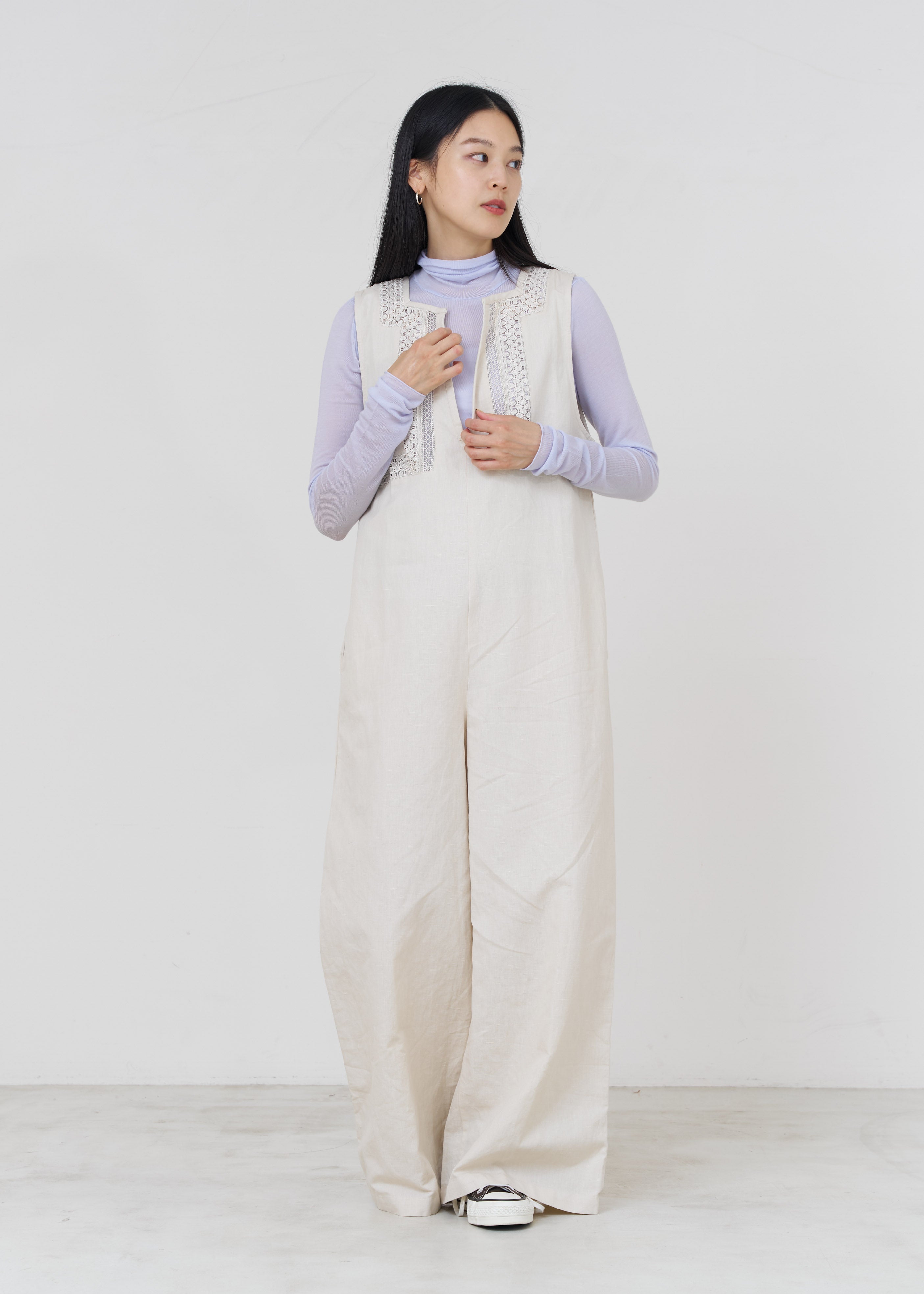 Heavy Linen Sleeveless All In One | Pasand by ne Quittez pas | パサンドバイヌキテパ