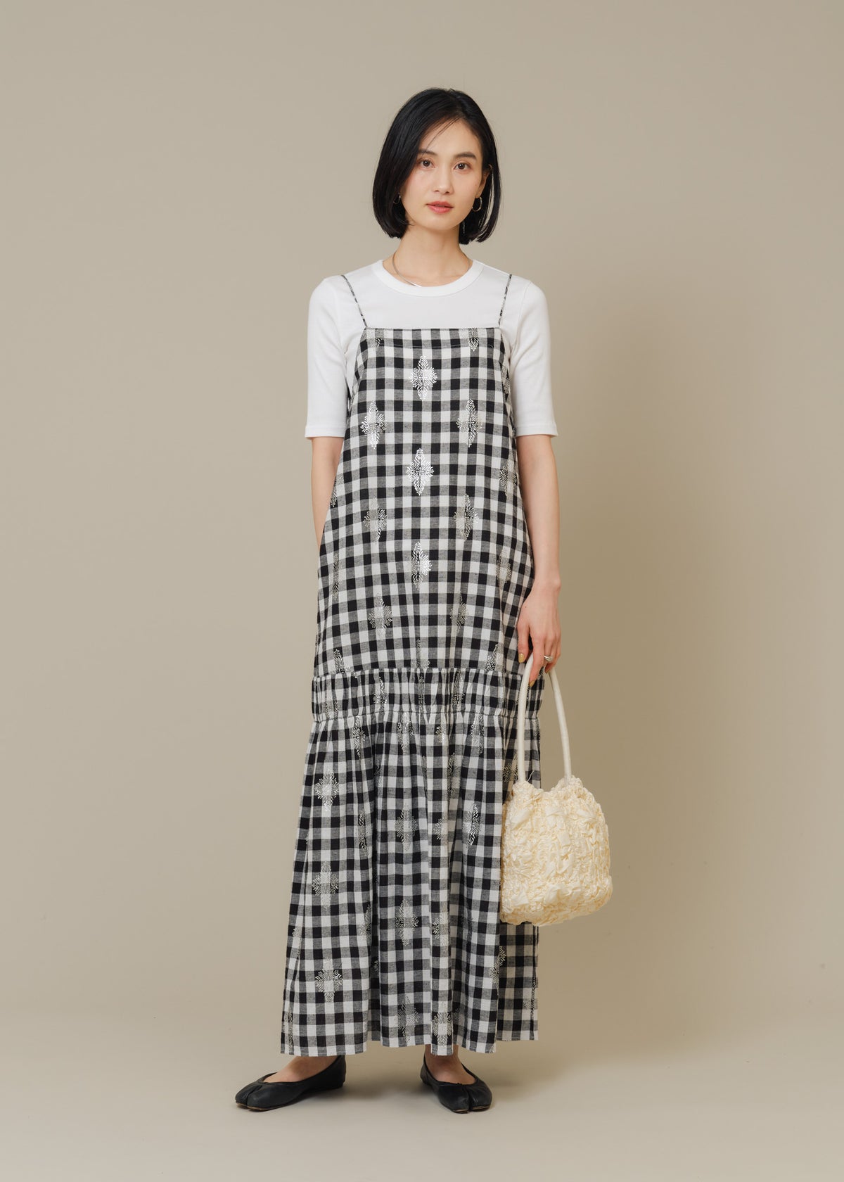 Shirring One Handle Bag