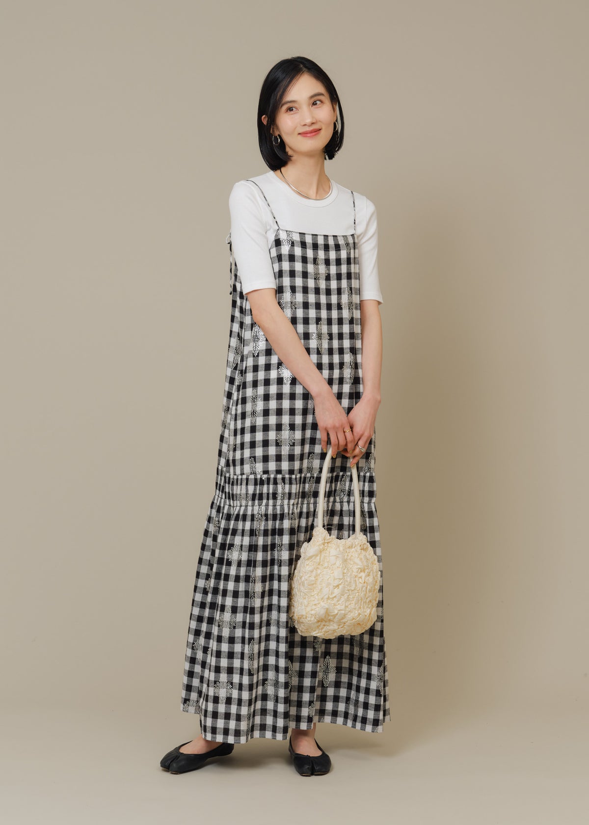 Shirring One Handle Bag