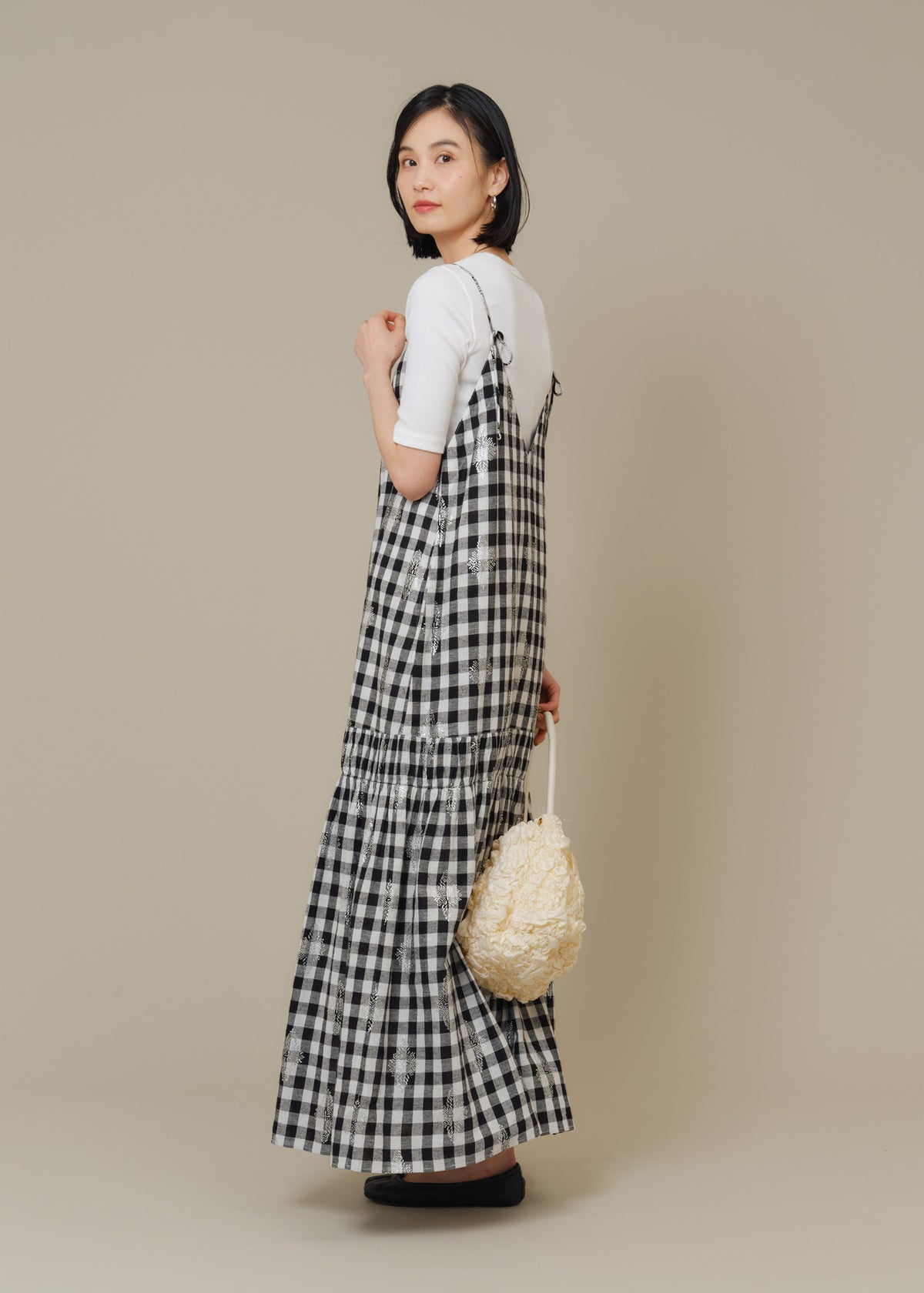 Shirring One Handle Bag