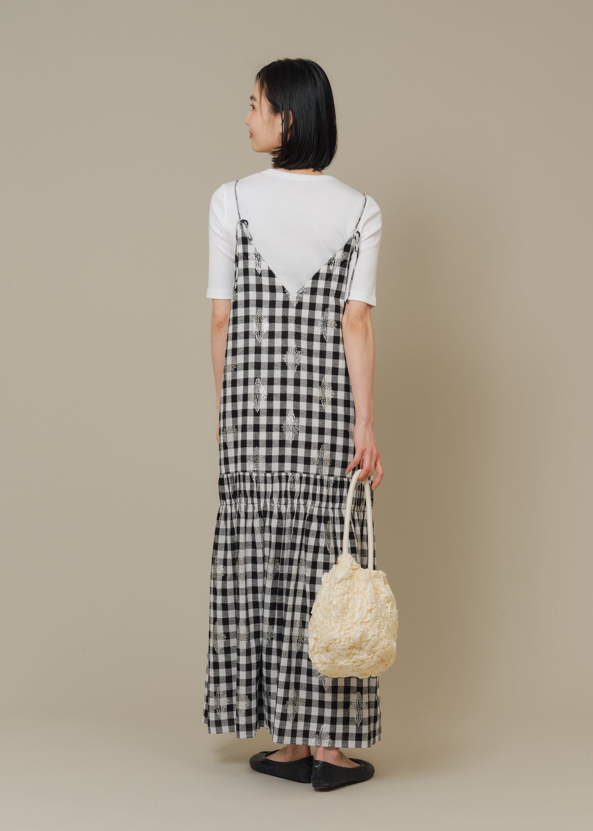Shirring One Handle Bag