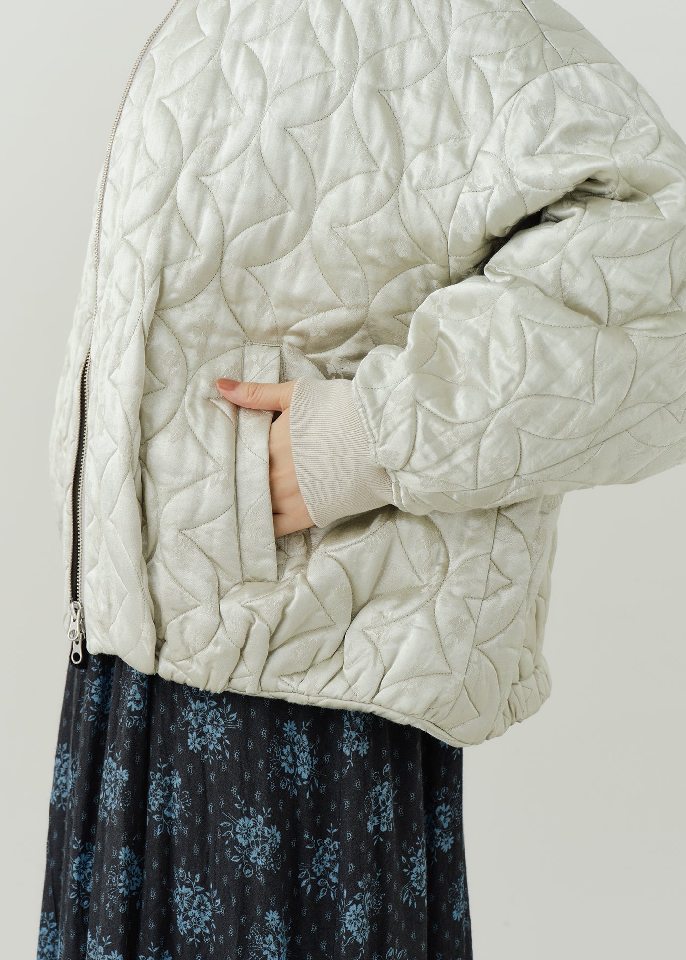 Rayon Cotton Jacquard Blouson | Pasand by ne Quittez pas | パサン