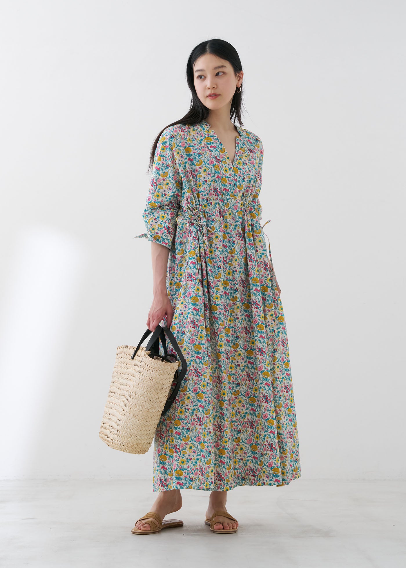 Liberty Print Waist String Dress | Pasand by ne Quittez pas | パサンドバイヌキテパ