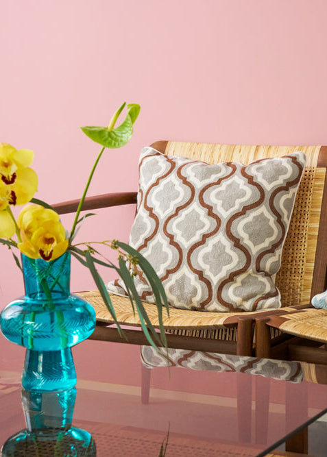 Artistic Hand Embroidery Cushion Cover