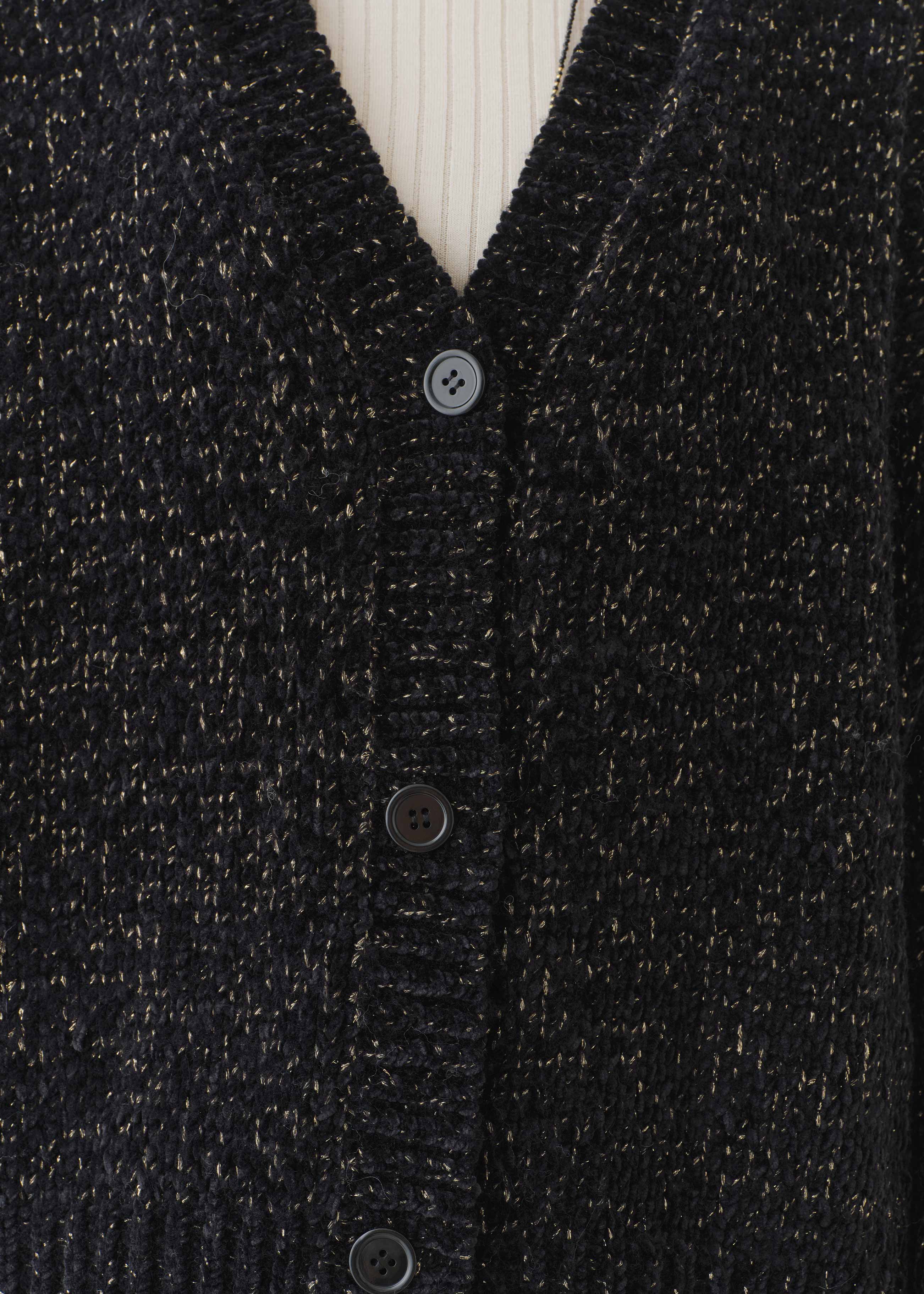 Mole Fur Lurex Knit Cardigan | Pasand by ne Quittez pas | パサン