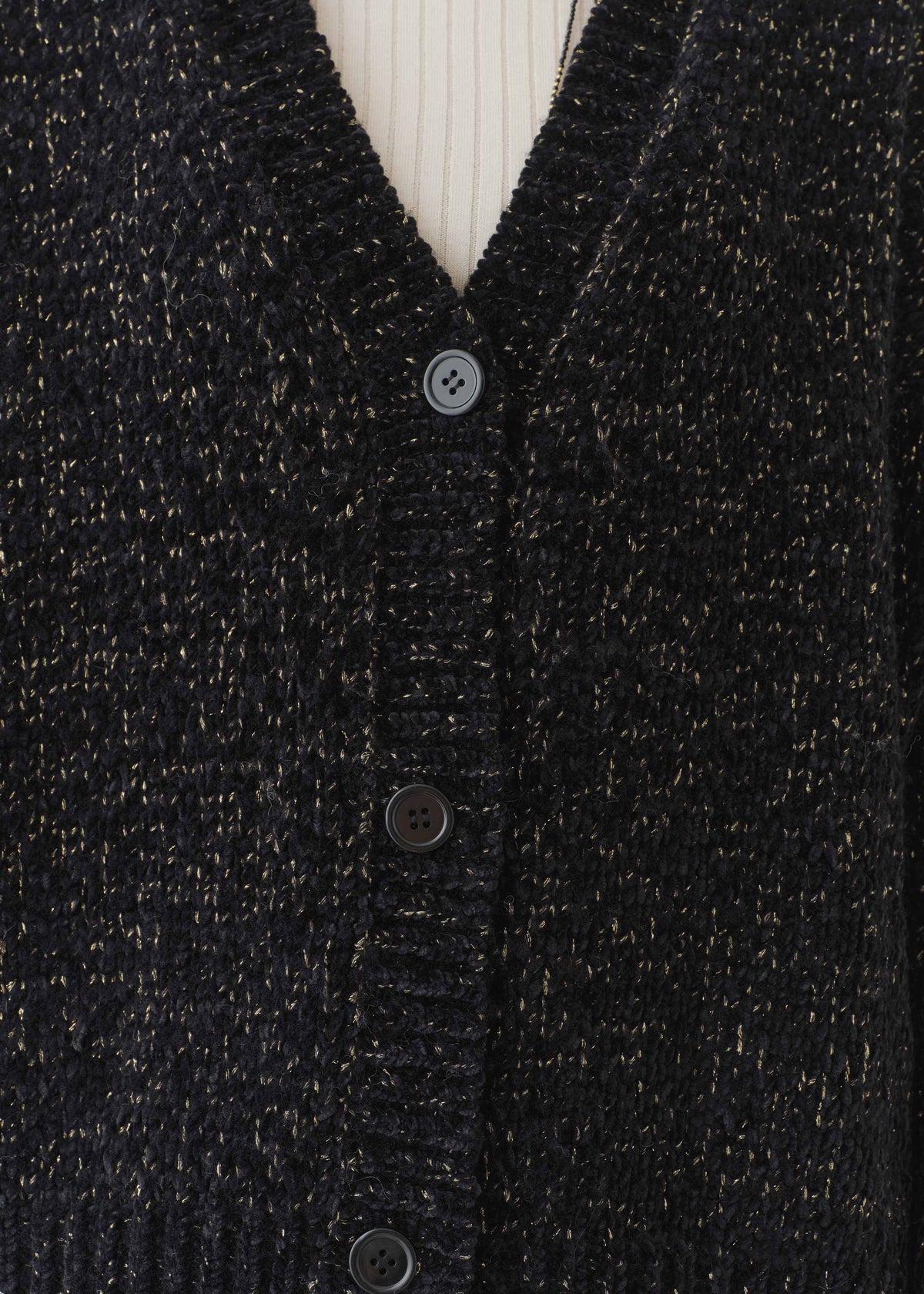 【10/7 10時発売】Mole Fur Lurex Knit Cardigan