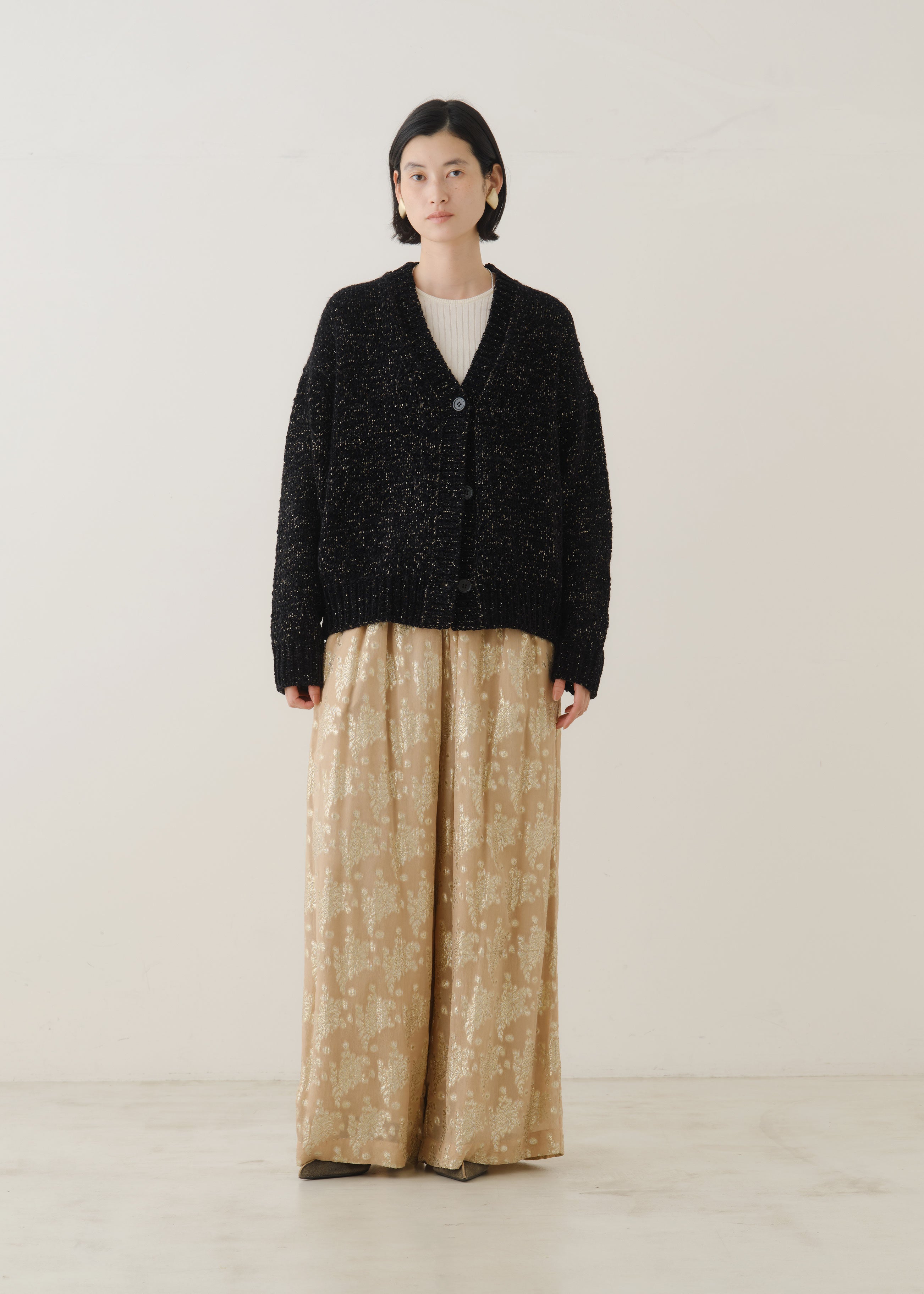 Mole Fur Lurex Knit Cardigan | Pasand by ne Quittez pas | パサン