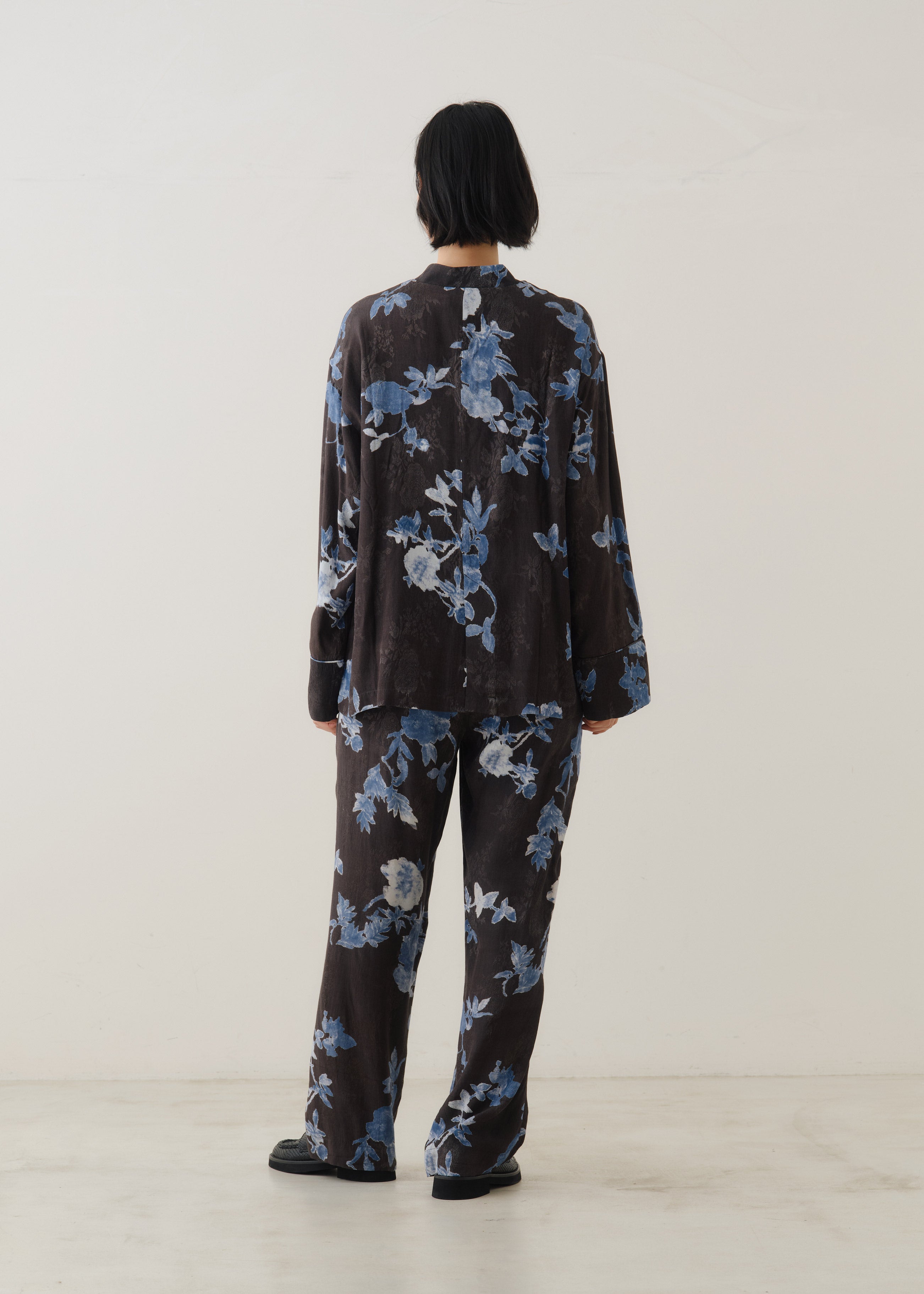 10/7 10時発売】Rayon Jacquard Rose Print China Jacket | Pasand by