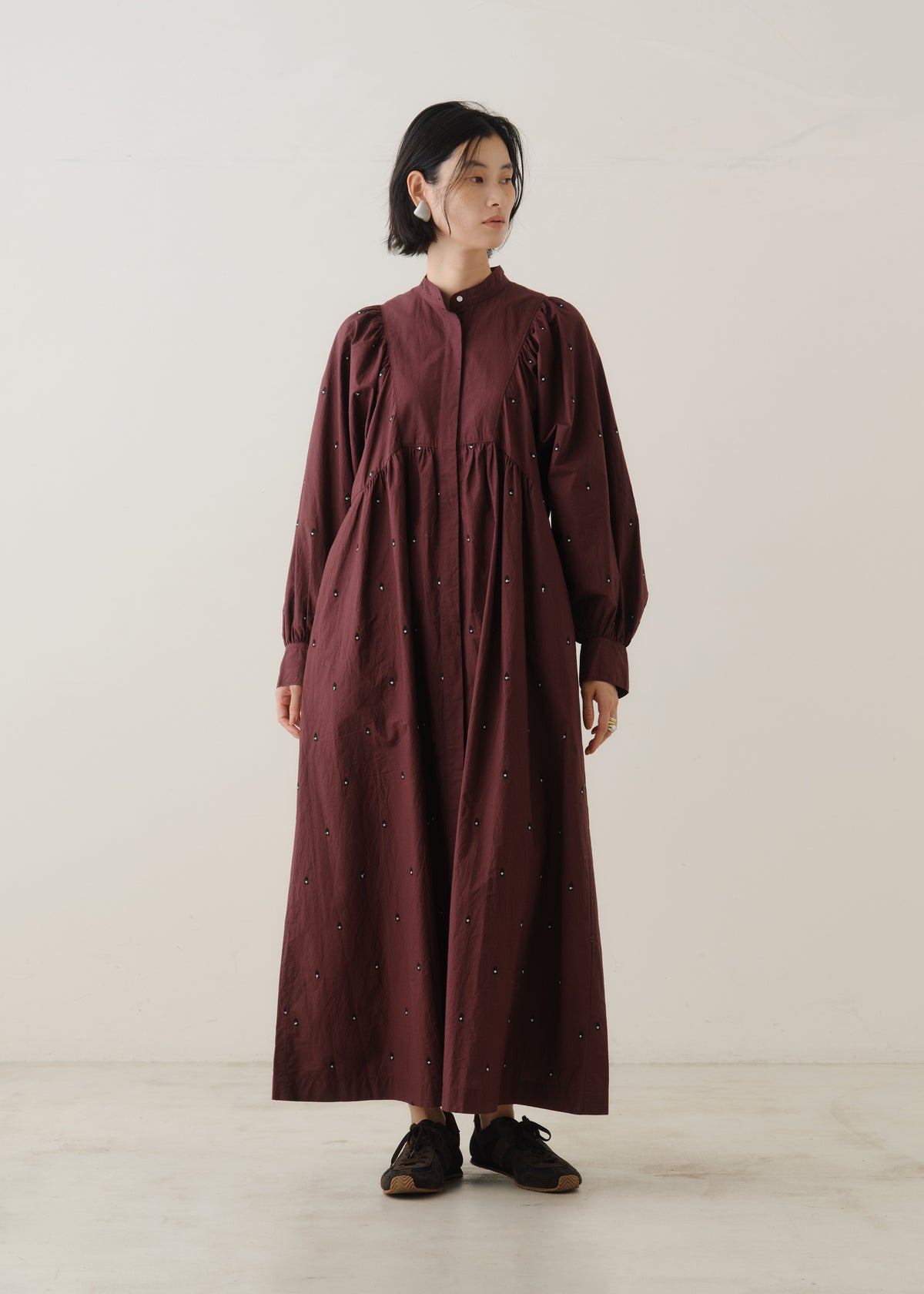 Fine Poplin Bindi Gather Shirts Dress