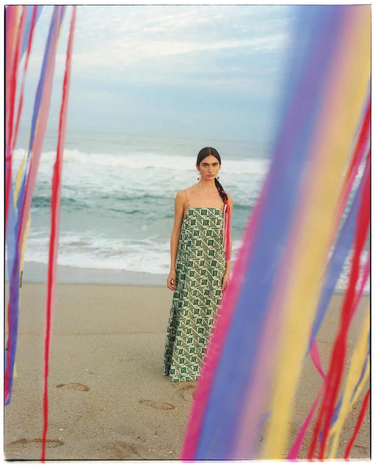 Cotton Poplin Print Cami Dress