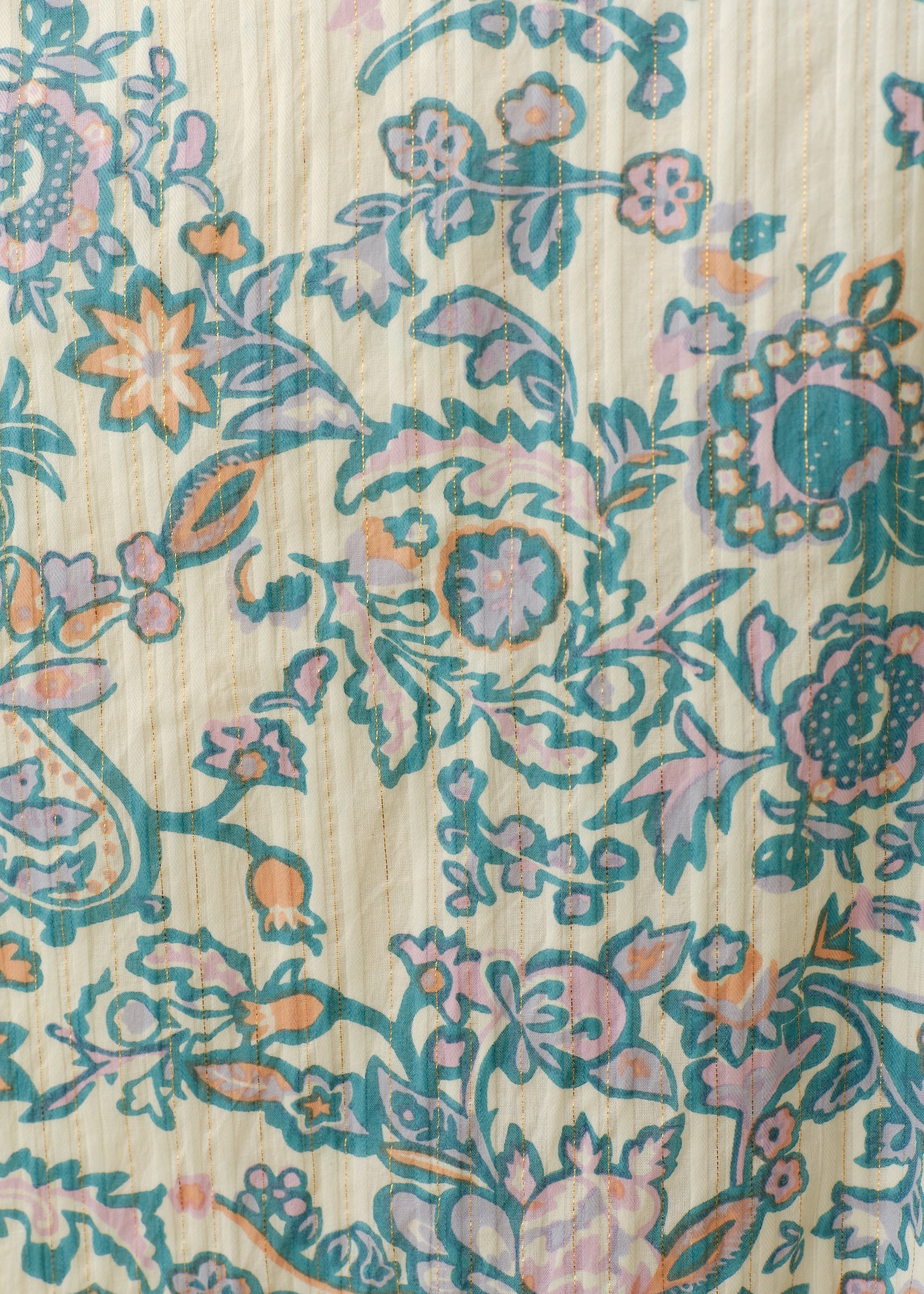 Paisley Flower Print Tuck Dress