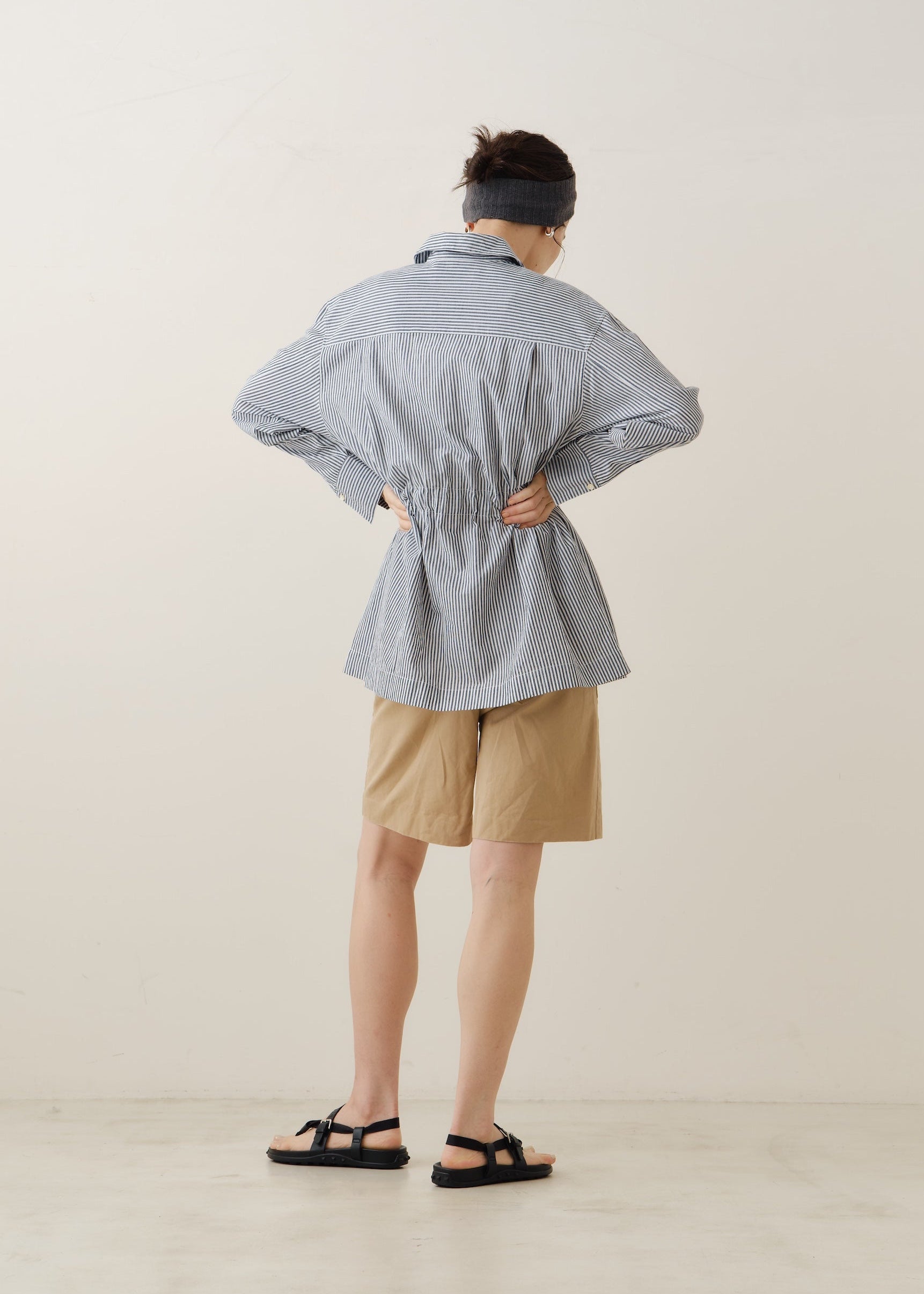 Cotton Aari Embroidery Stripe Shirt | Pasand by ne Quittez pas
