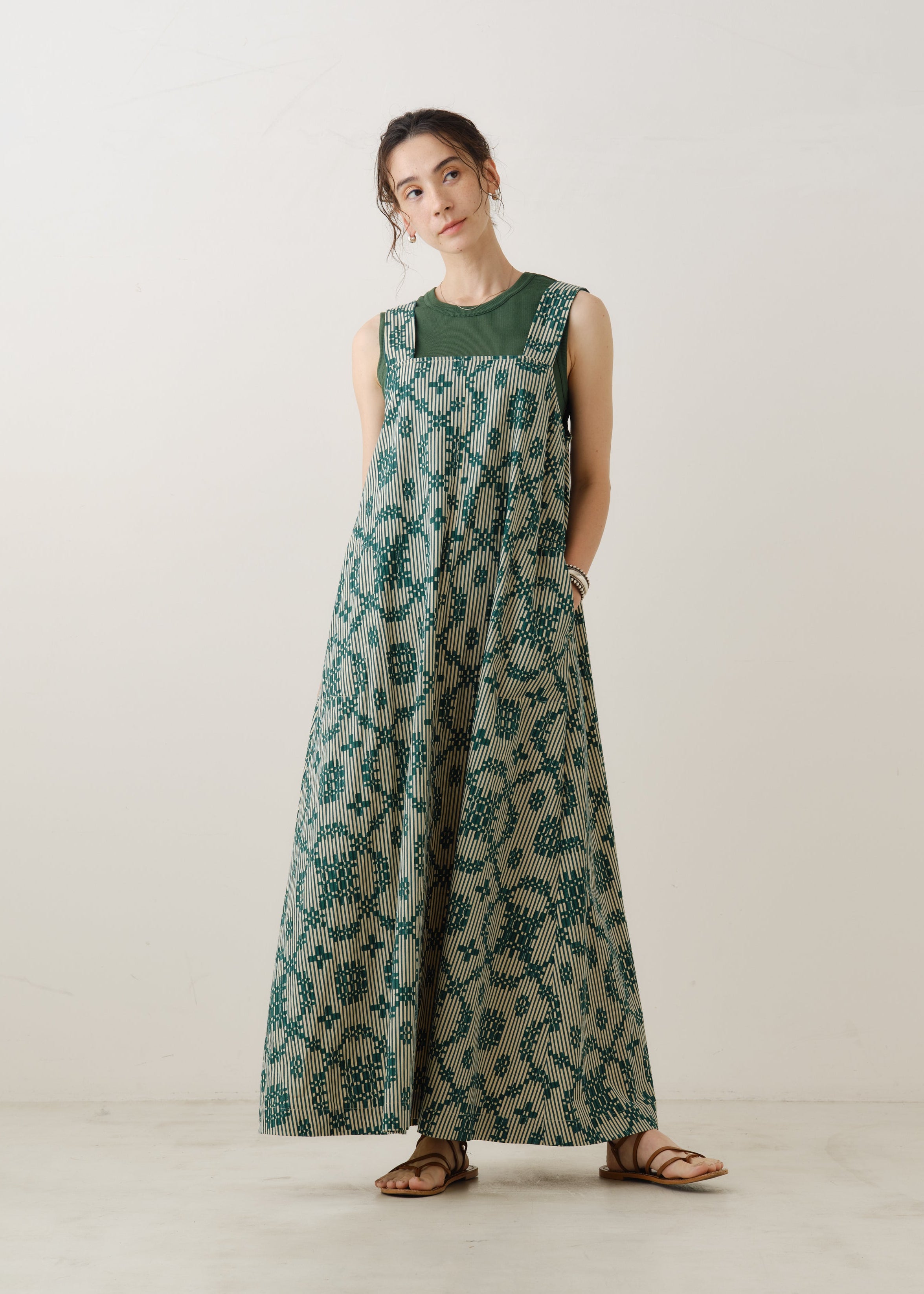 Cotton Flower Signal Print Sleeveless Dress | Pasand by ne Quittez