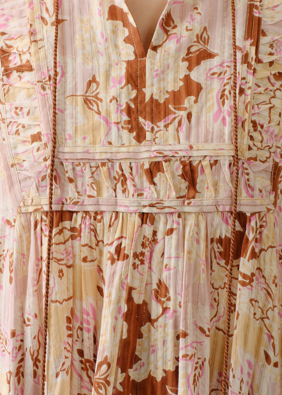Cotton Bohemian Flower Print Mini Dress | Pasand by ne Quittez pas
