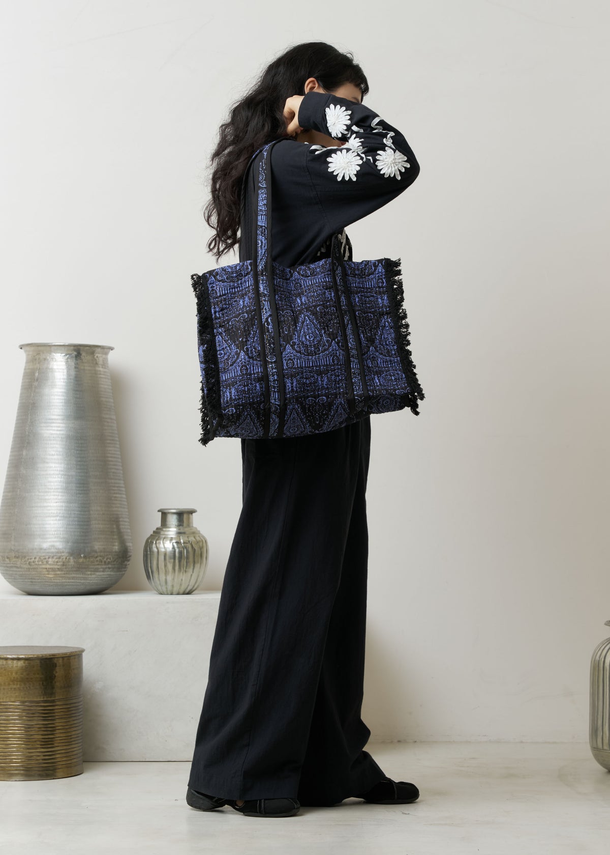 Meena Print Tassel Bag
