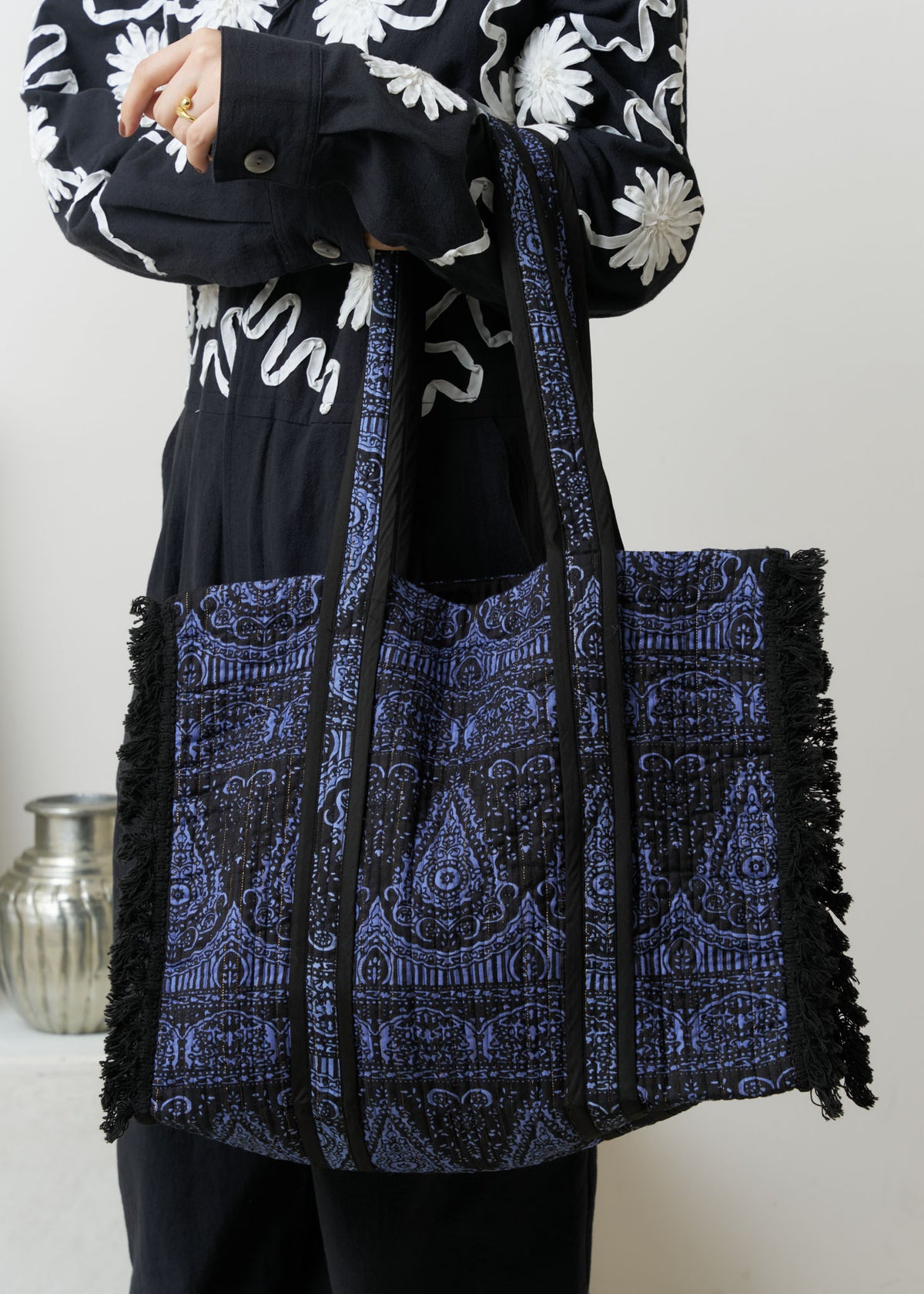 Meena Print Tassel Bag
