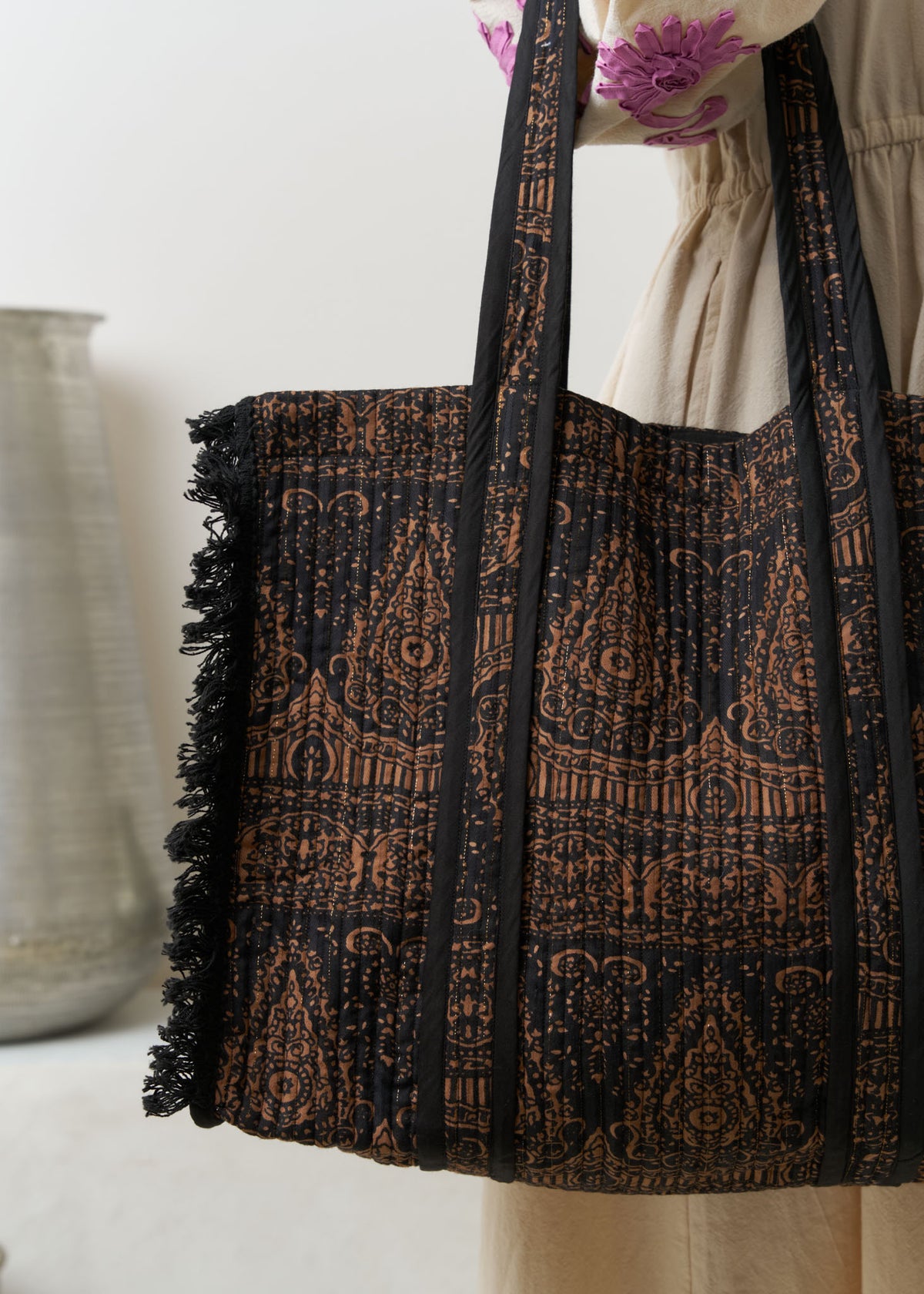 Meena Print Tassel Bag
