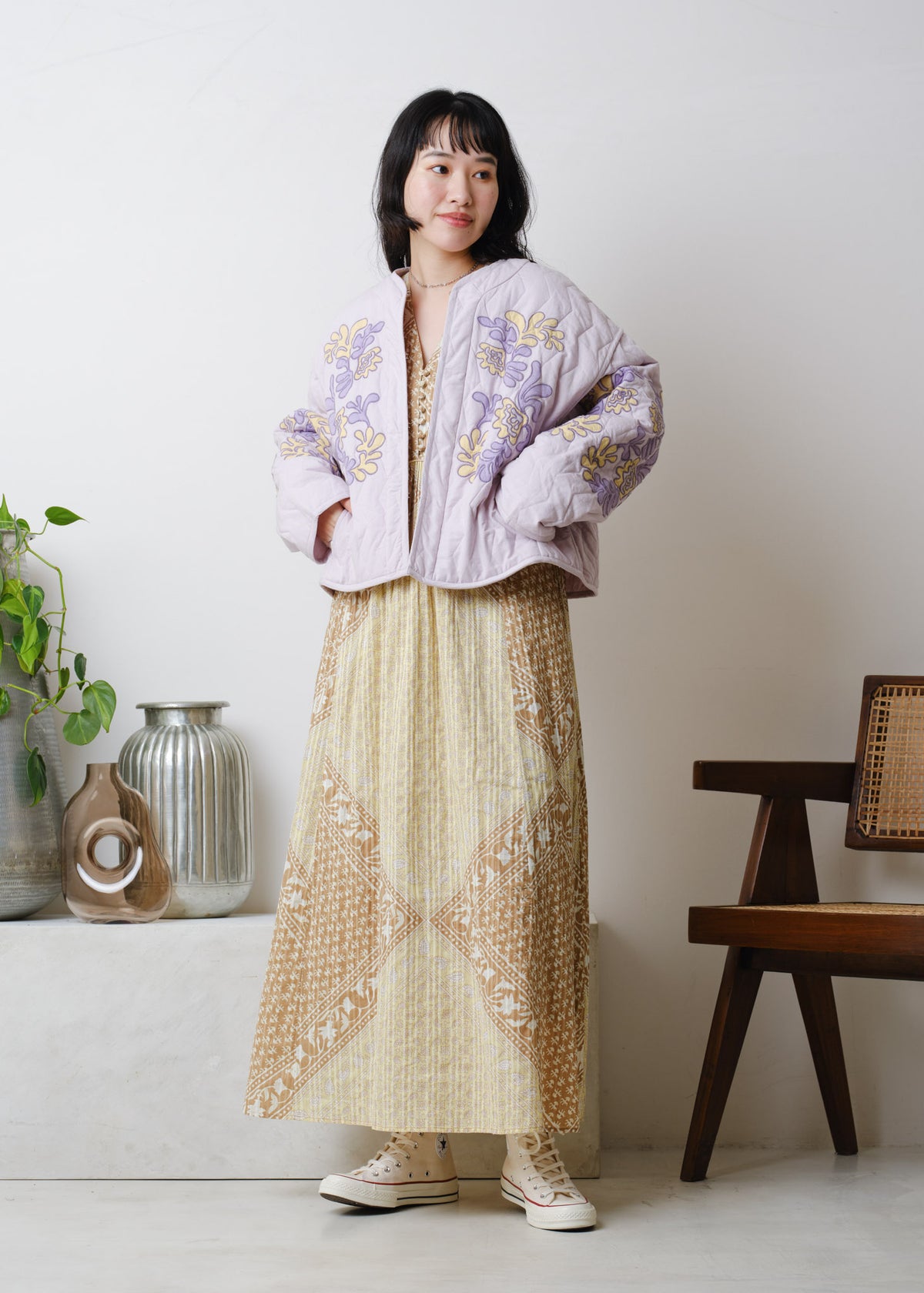 Cotton Linen Patchwork Embroidery Jacket
