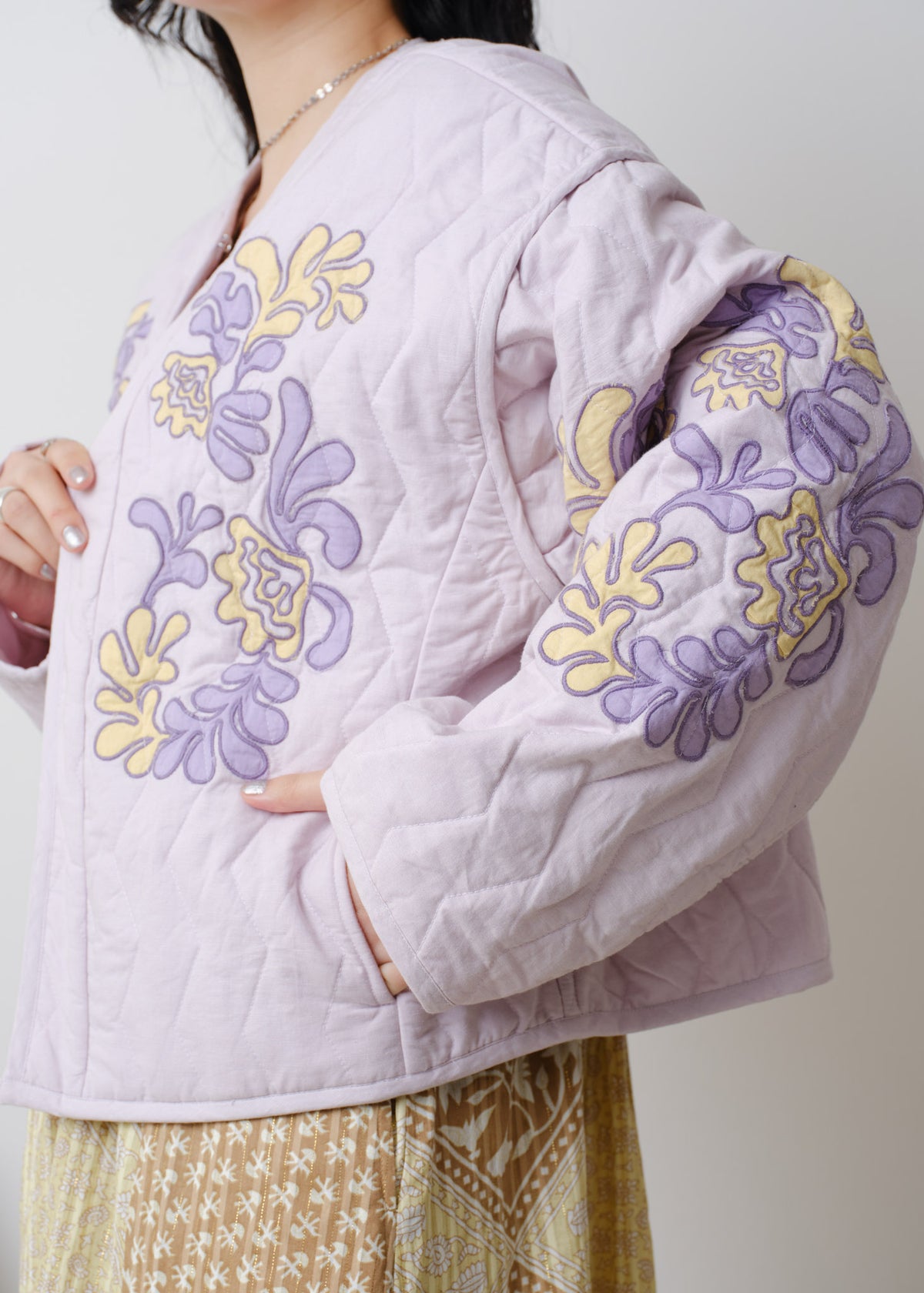Cotton Linen Patchwork Embroidery Jacket