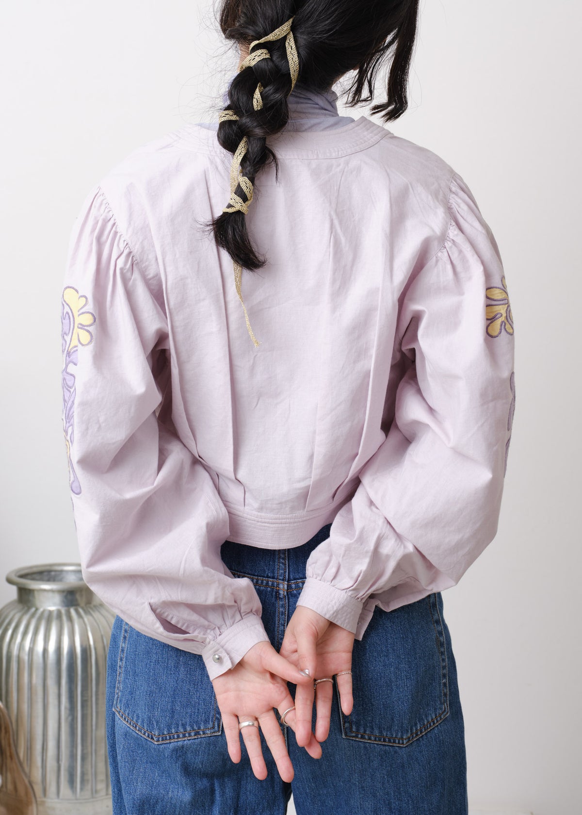 Cotton Linen Patchwork Embroidery Top
