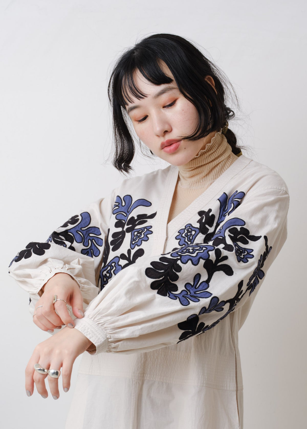 Cotton Linen Patchwork Embroidery Dress