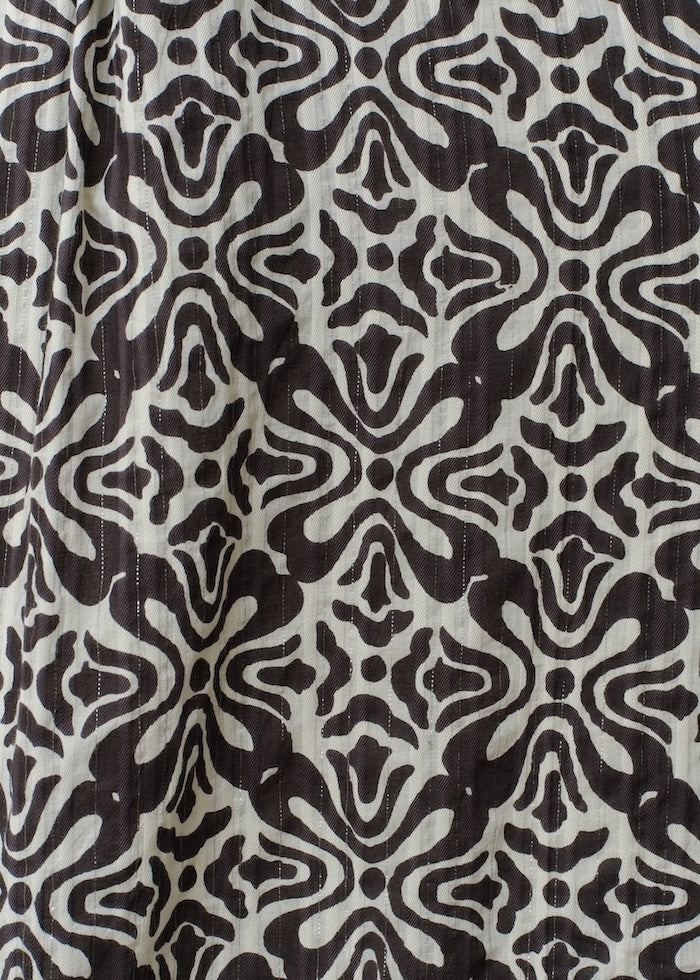Cotton Lurex Ripple Print Cami Dress