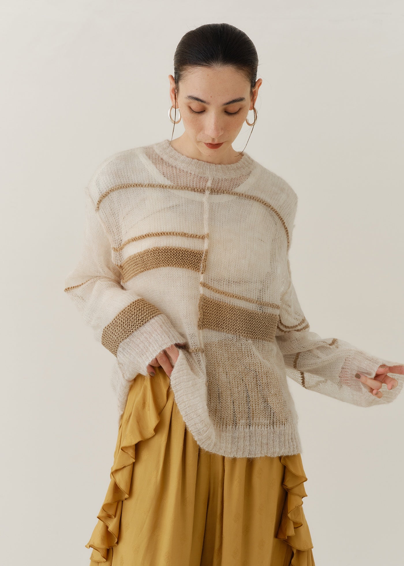 10/10 10時発売】Mohair Border Knit | Pasand by ne Quittez
