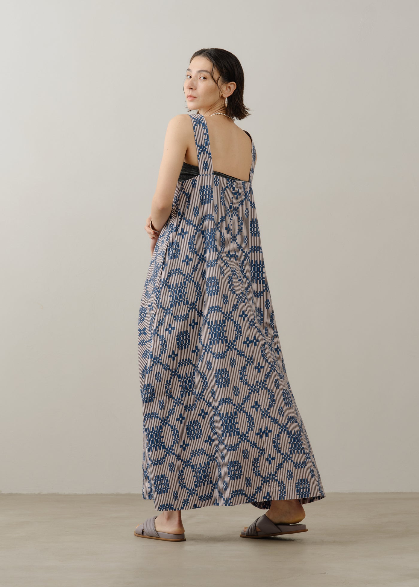 Cotton Flower Signal Print Sleeveless Dress | Pasand by ne Quittez