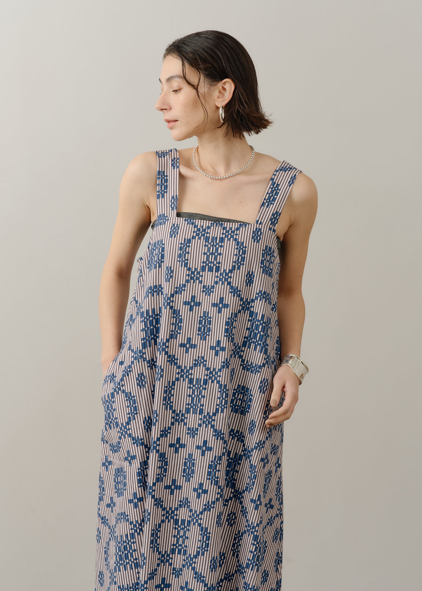 Cotton Flower Signal Print Sleeveless Dress | Pasand by ne Quittez