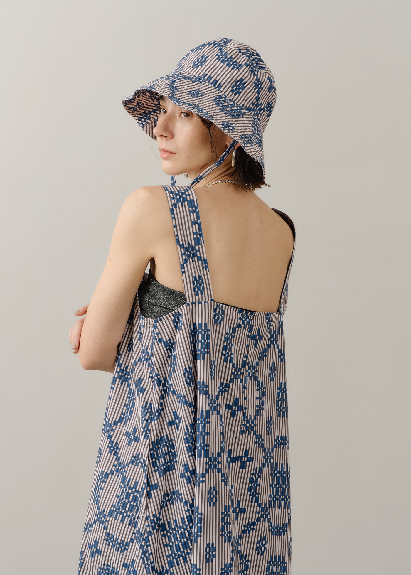 Cotton Flower Signal Print Hat | Pasand by ne Quittez pas | パサン