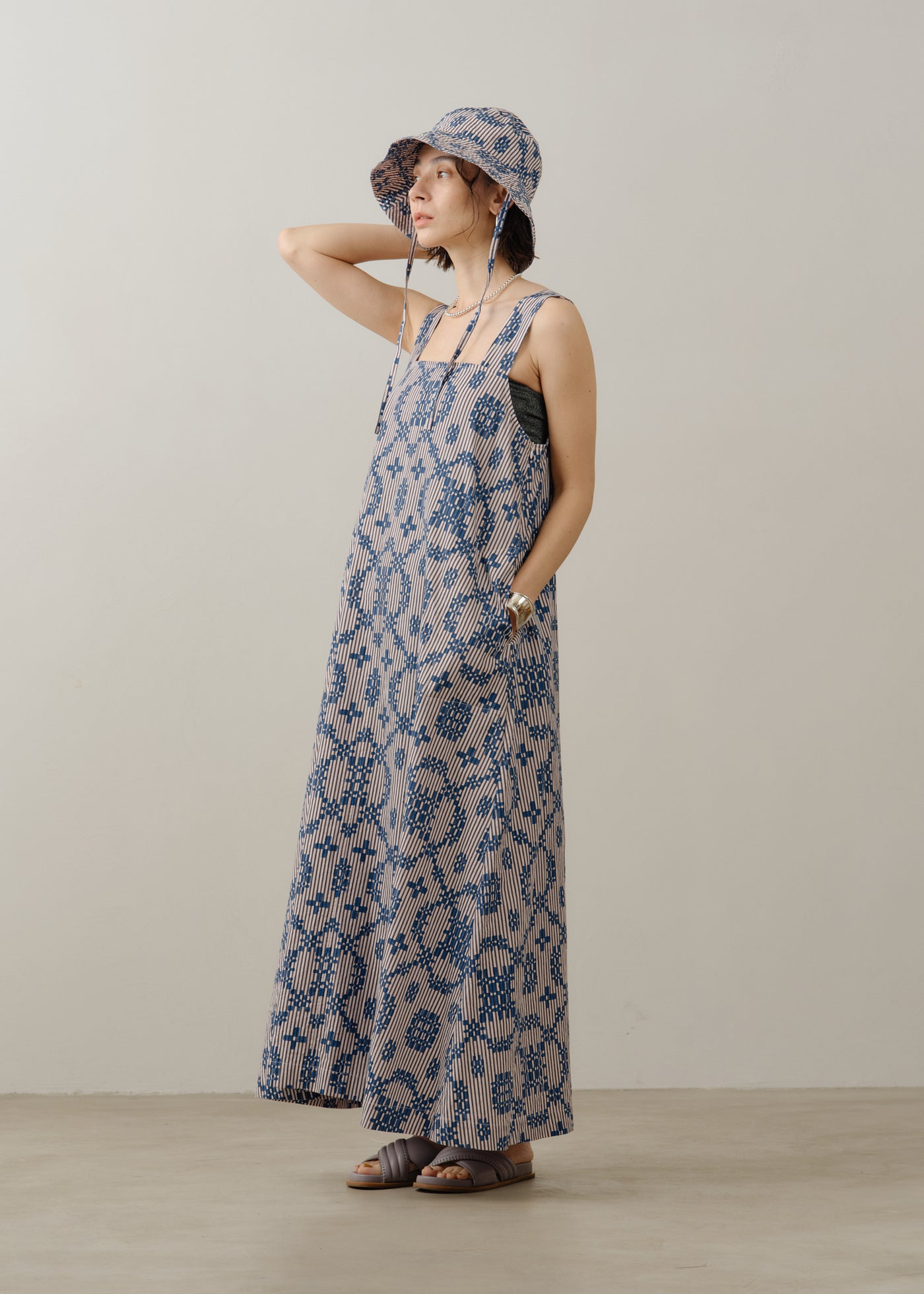 Cotton Flower Signal Print Hat | Pasand by ne Quittez pas | パサン