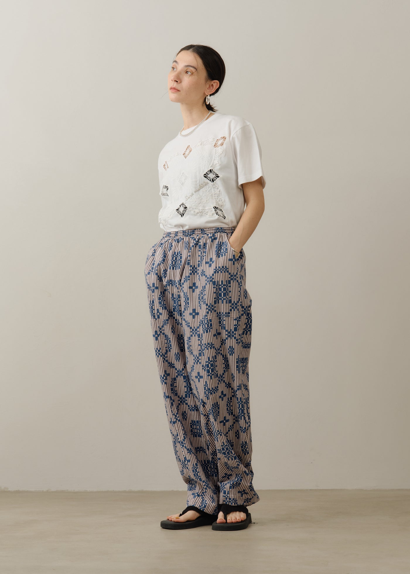 Cotton Flower Signal Print Pants | Pasand by ne Quittez pas