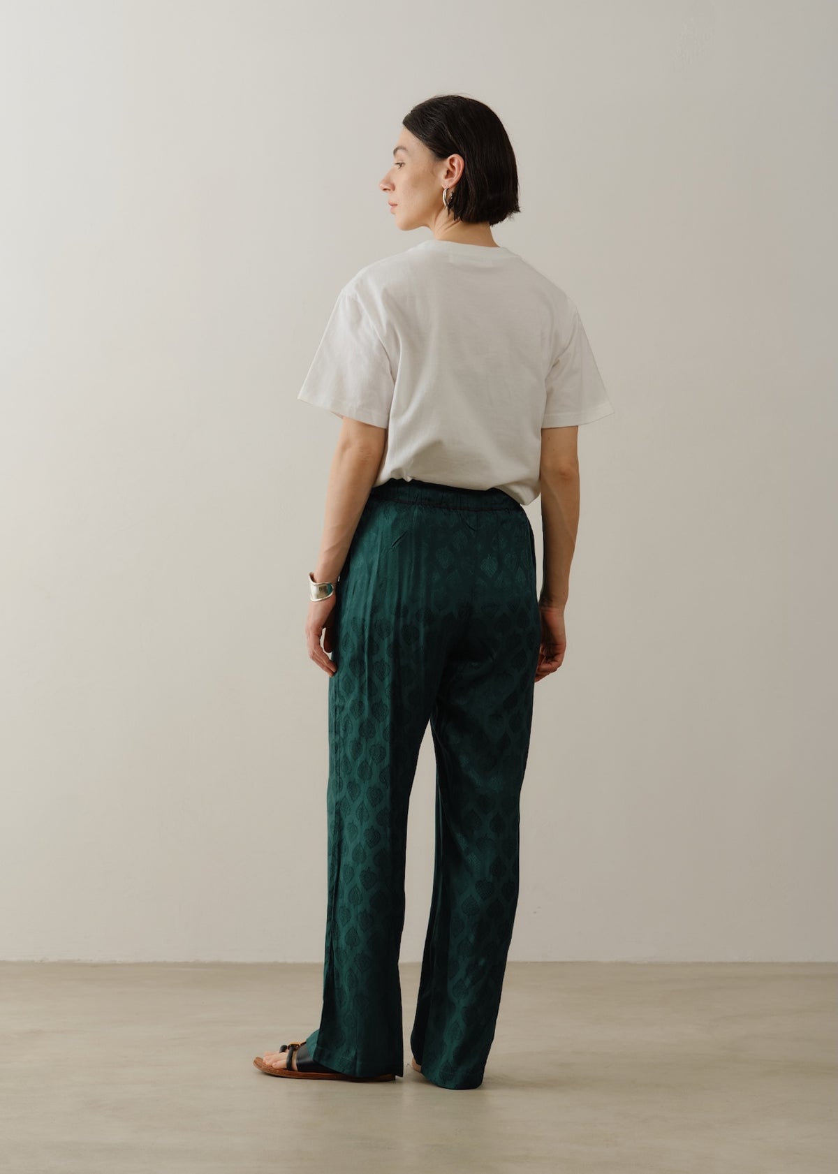 Rayon Jacquard Relax Pants