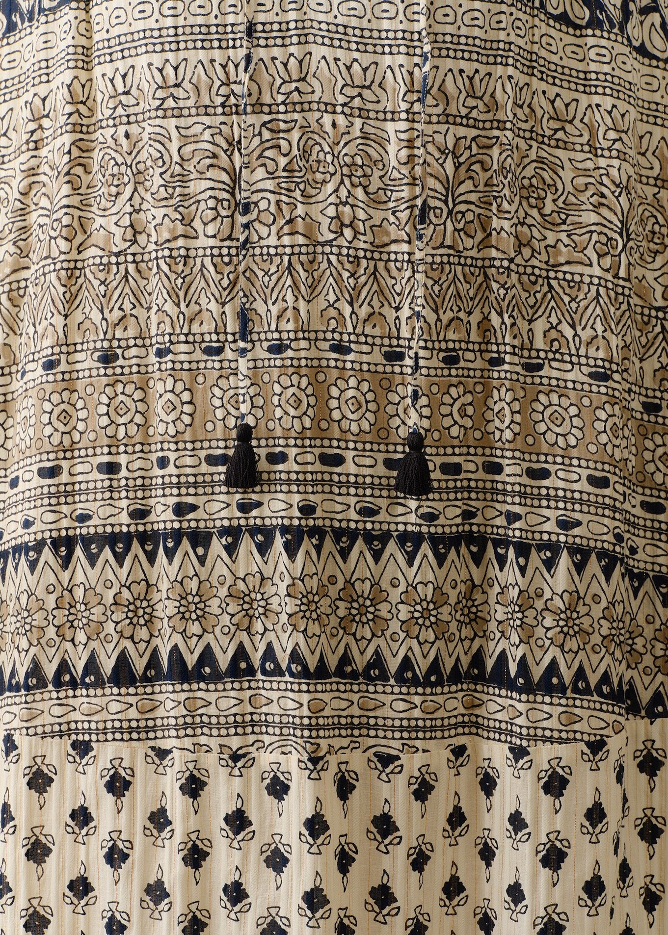 Cotton Lurex Border Print Long Dress | Pasand by ne Quittez pas Cotton Lurex Border Print Long Dress | Pasand by ne Quittez pas