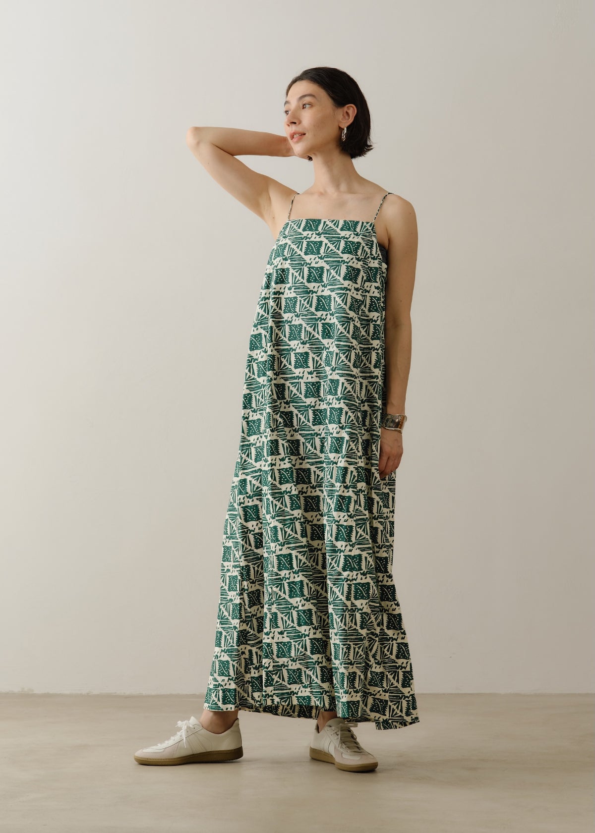 Cotton Poplin Print Cami Dress