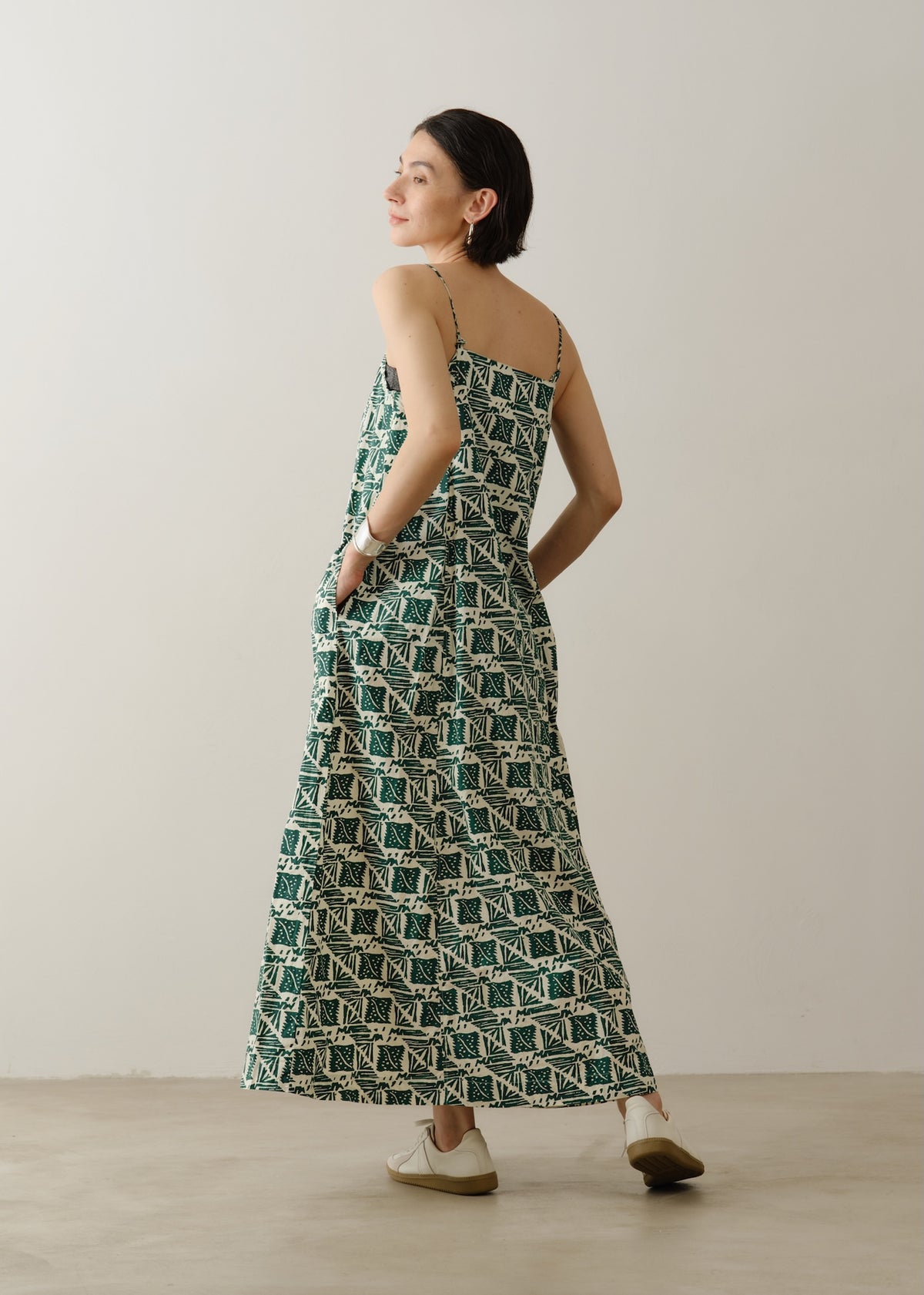 Cotton Poplin Print Cami Dress