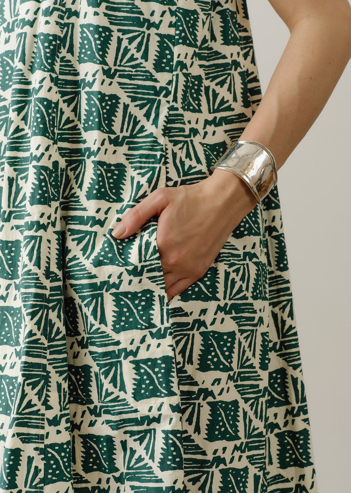 Cotton Poplin Print Cami Dress