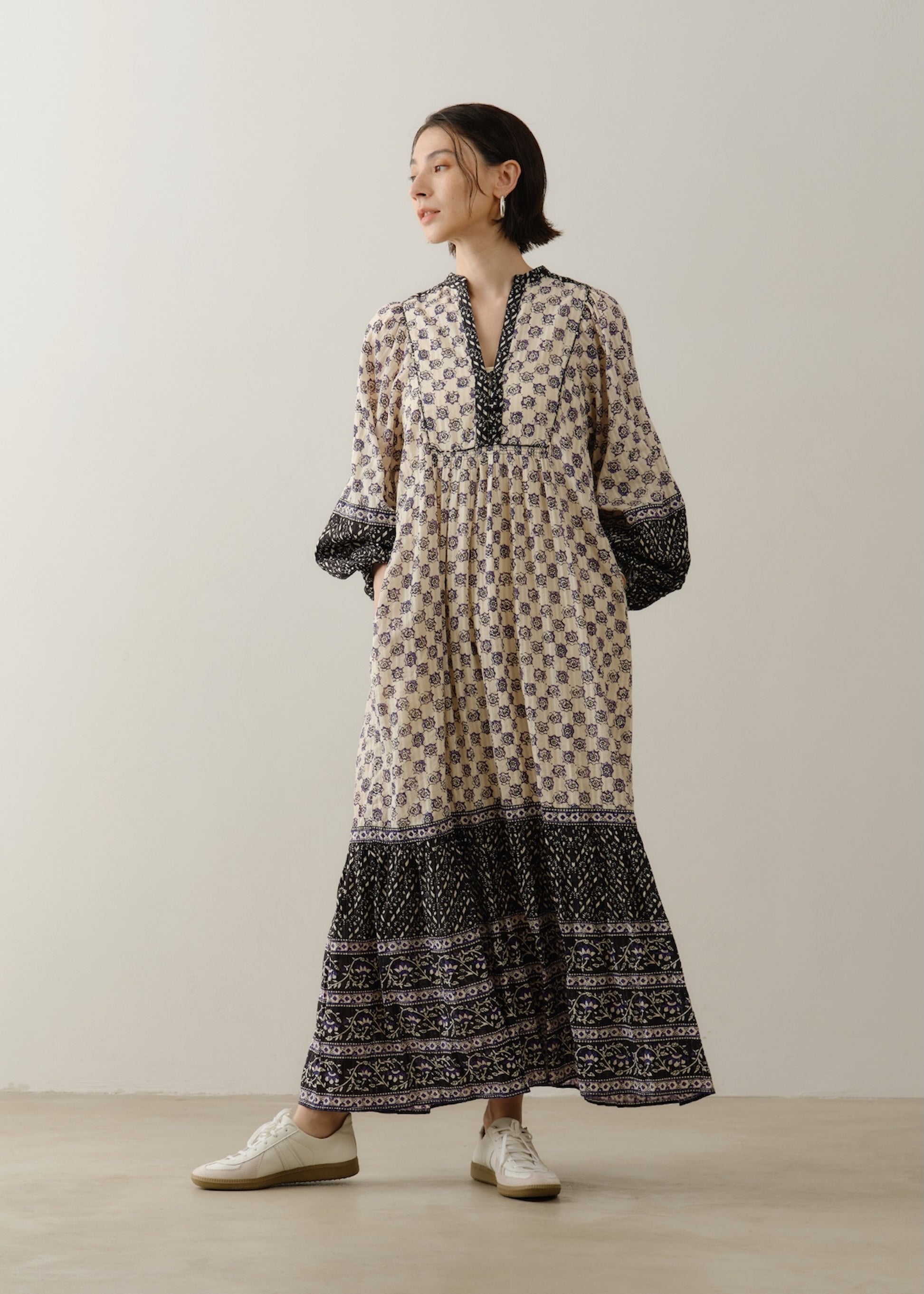 Cotton Kika Ethnic Print Dress | Pasand by ne Quittez pas | パサン