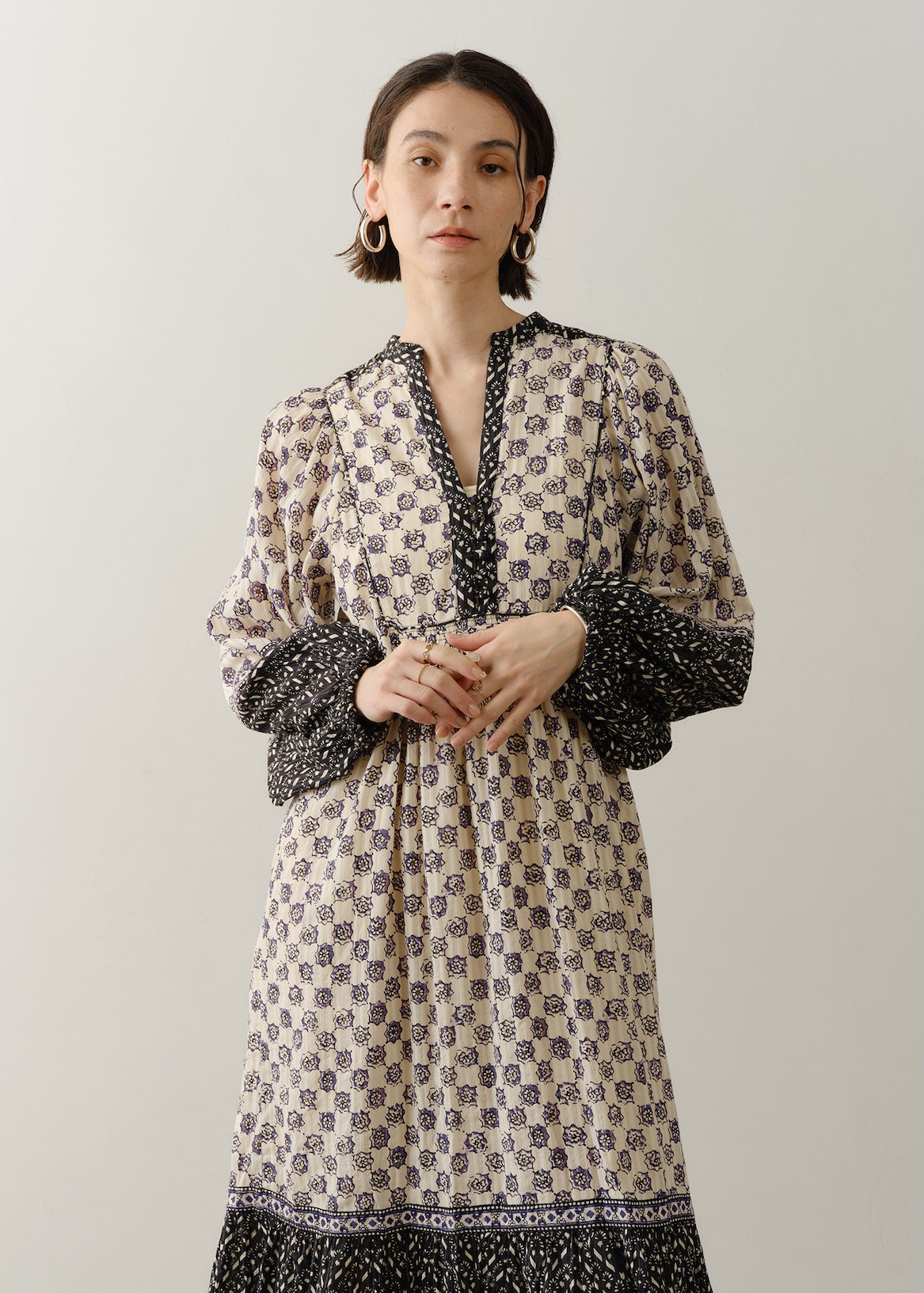 Cotton Kika Ethnic Print Dress | Pasand by ne Quittez pas | パサン