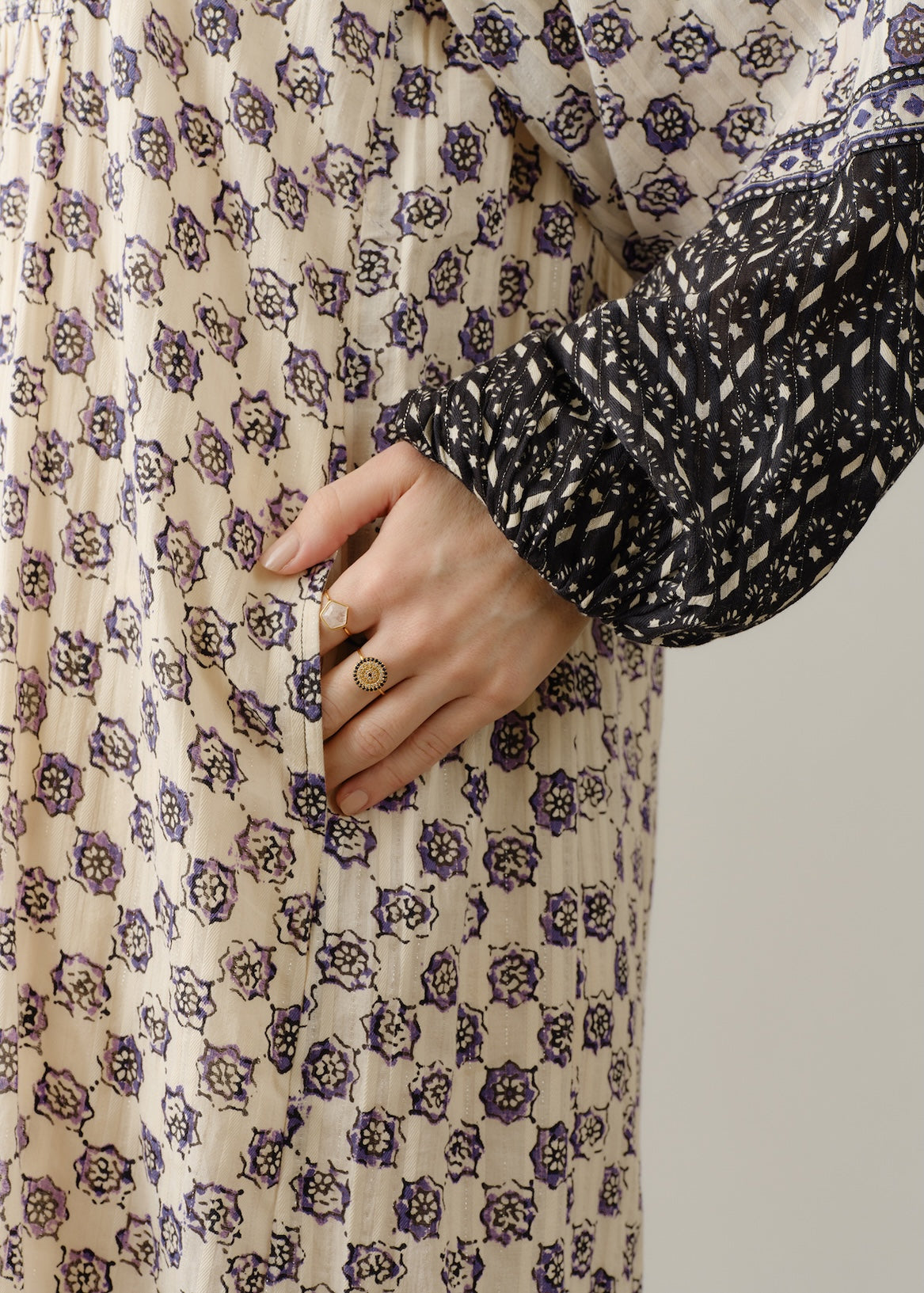 Cotton Kika Ethnic Print Dress