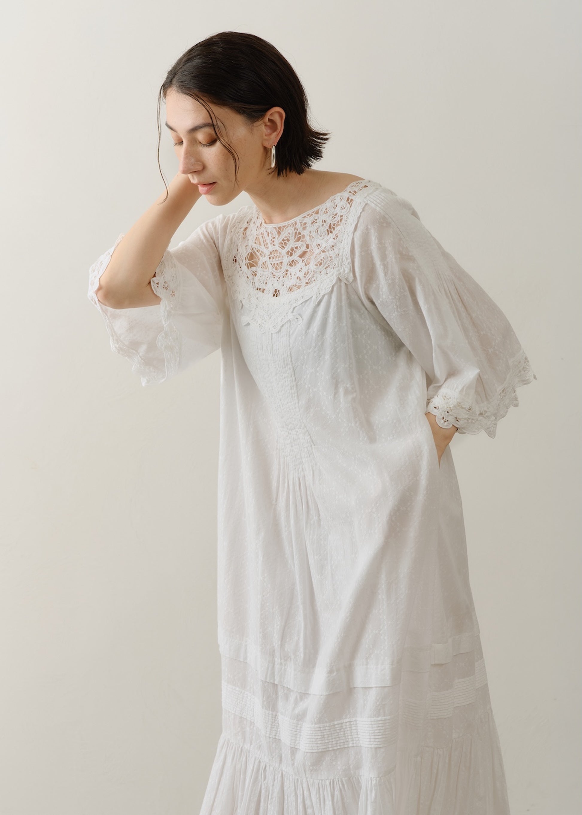 Cotton Batten Lace Dress | Pasand by ne Quittez pas | パサンドバイ