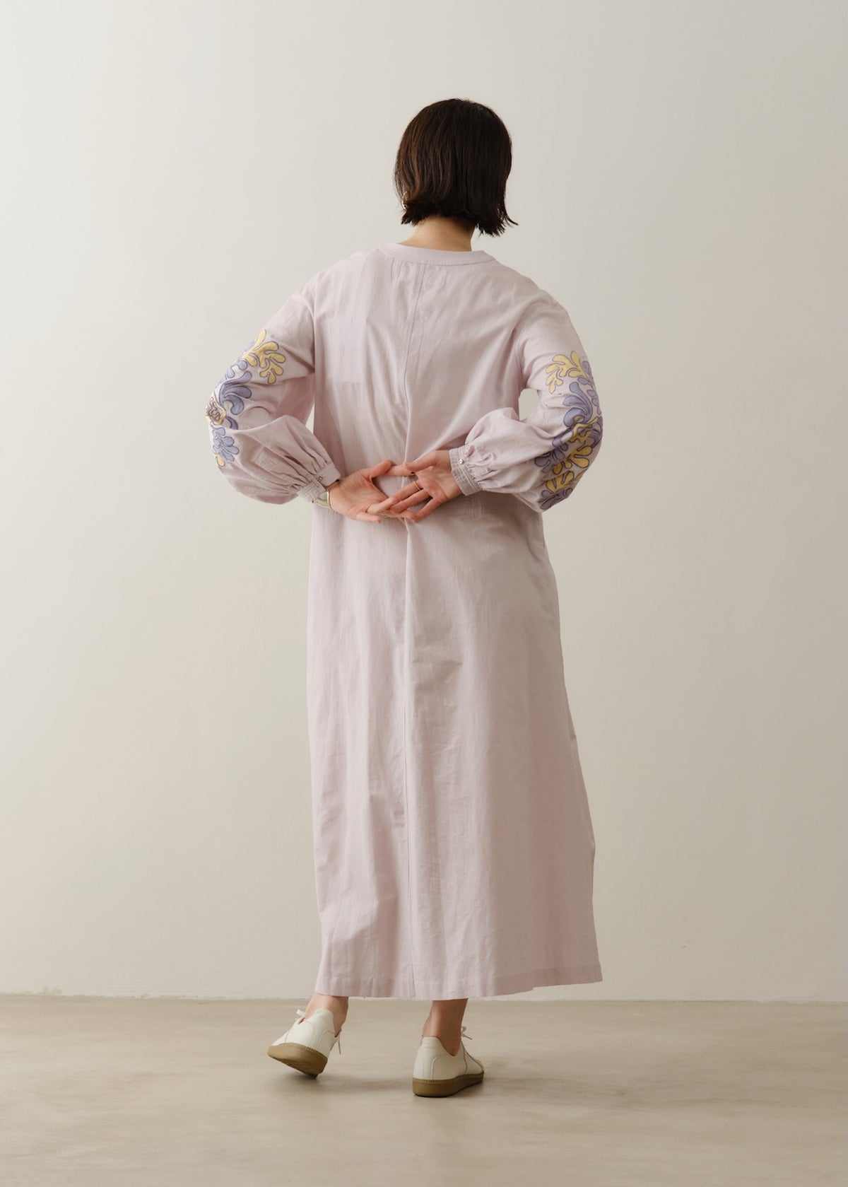 Cotton Linen Patchwork Embroidery Dress