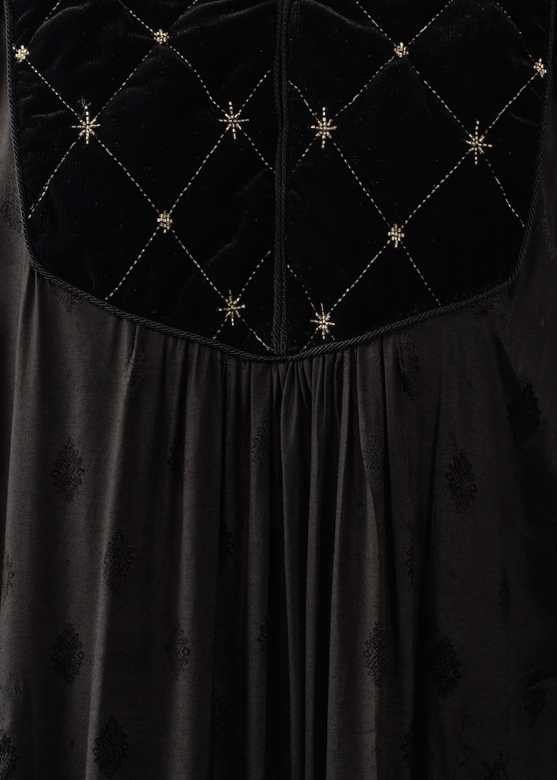 Velvet Beads Embroidery Dress