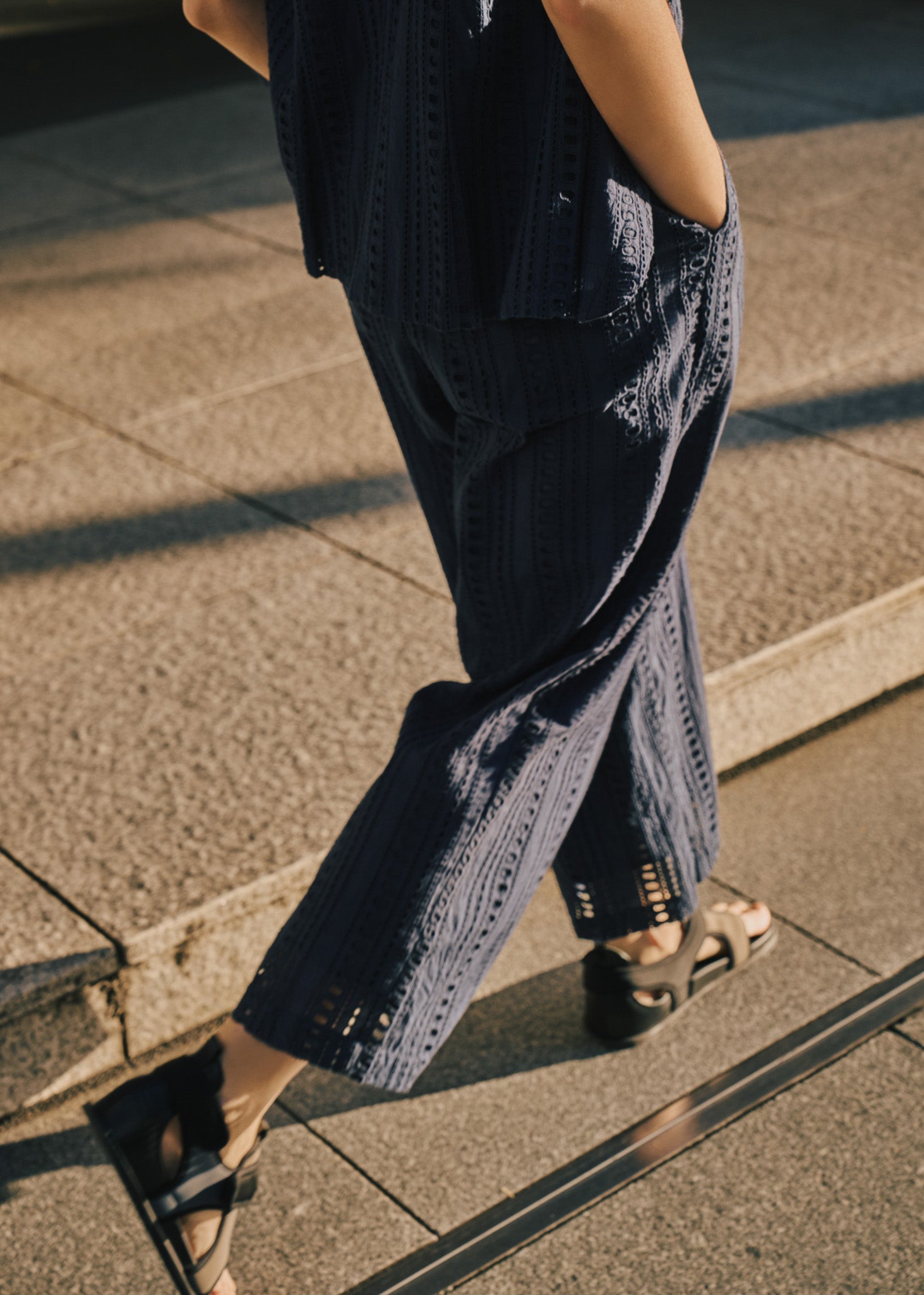 Linen Twill Wide Pants