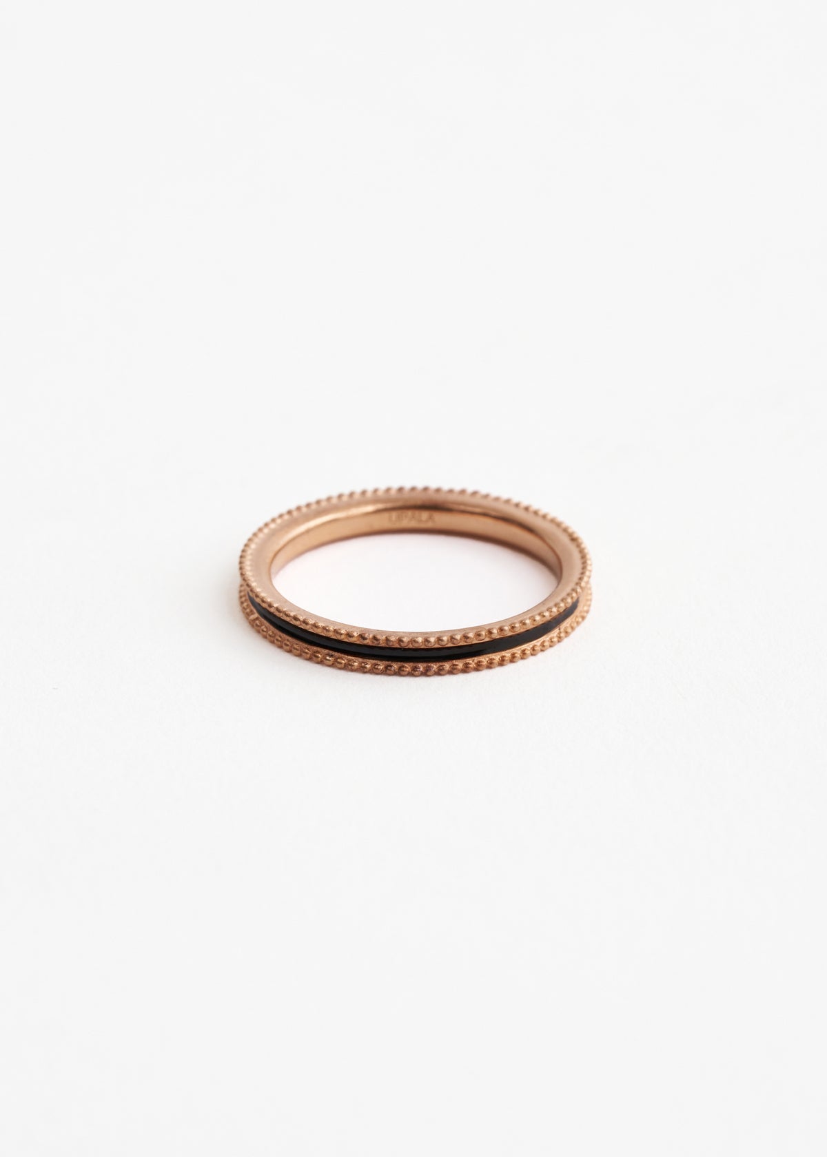 【10/28 10時発売】Jaipur Rose Milgrain Stacking Ring Black