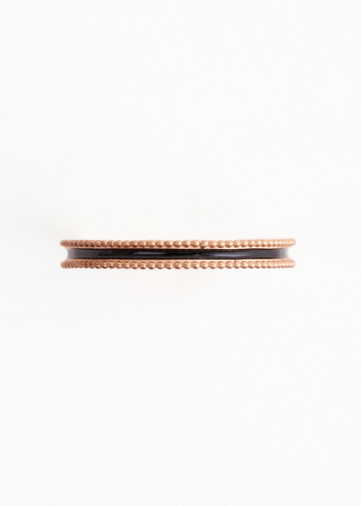 【10/28 10時発売】Jaipur Rose Milgrain Stacking Ring Black