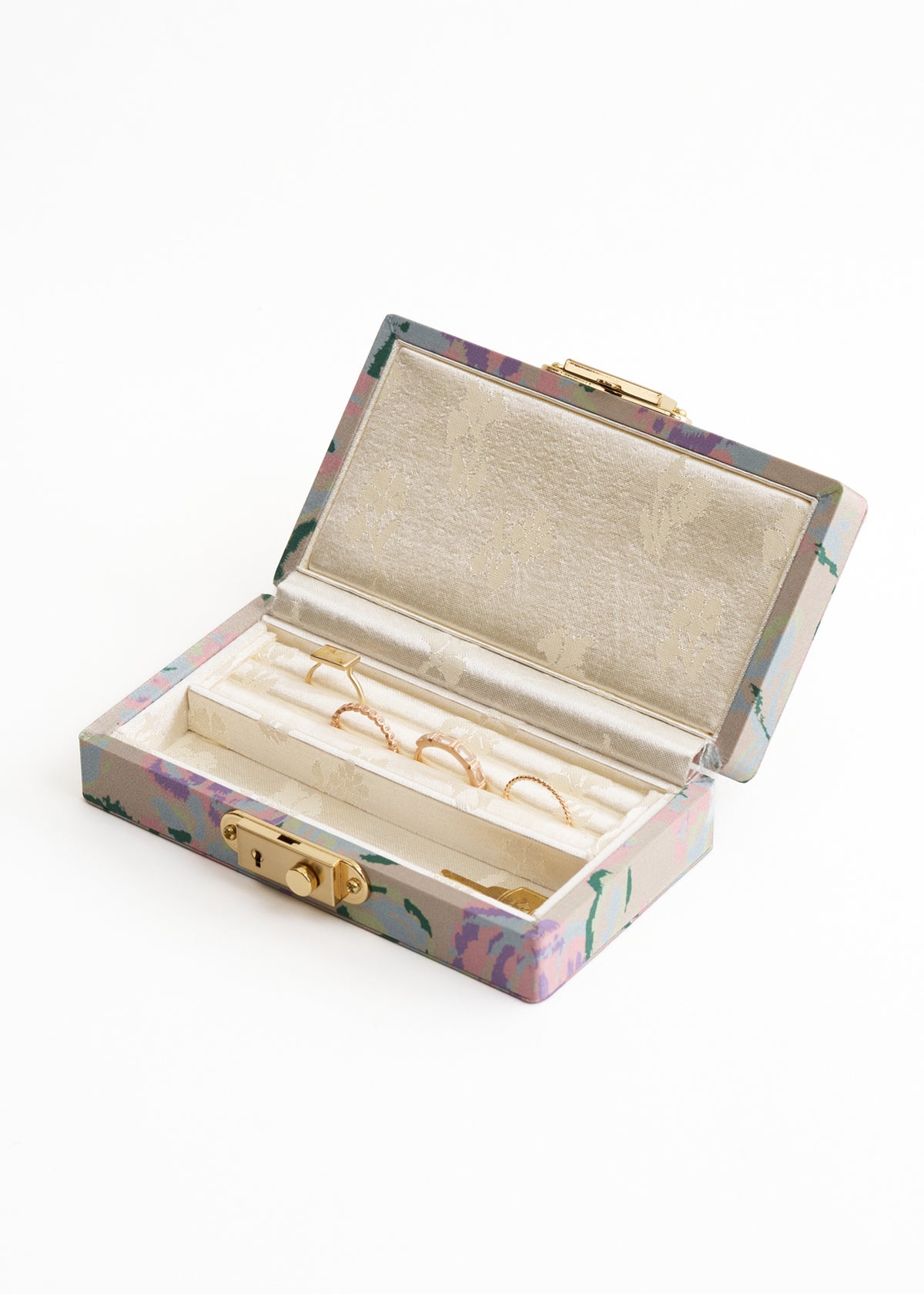 【10/28 10時発売】Poly Dupion Flower Print Jewelry Box Extra Small