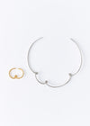 ドレスに合わせるエスプリジュエリー Silver Cloud Choker & Gold Double Finger Ring