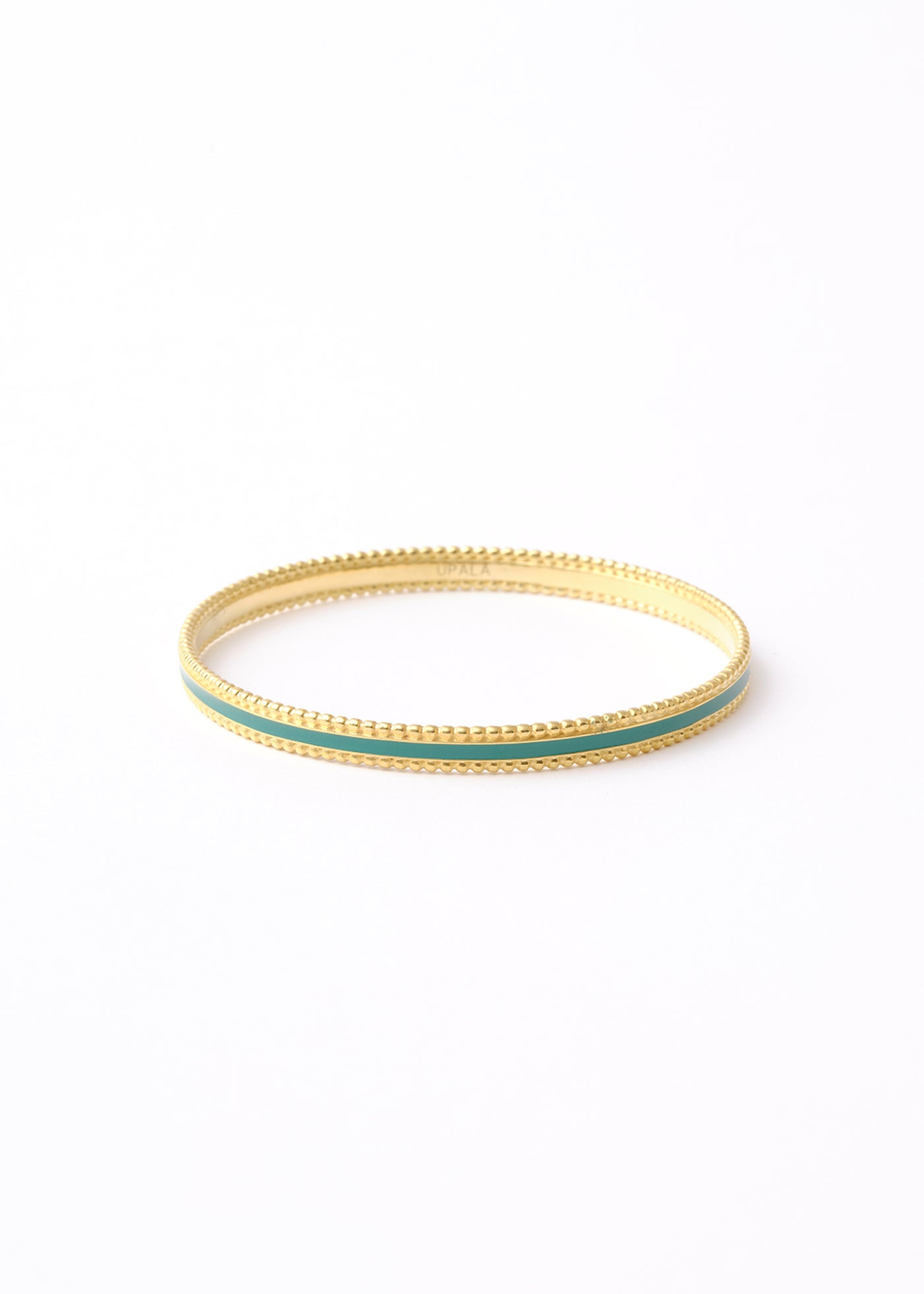 Milgrain Green Enamel Bangle