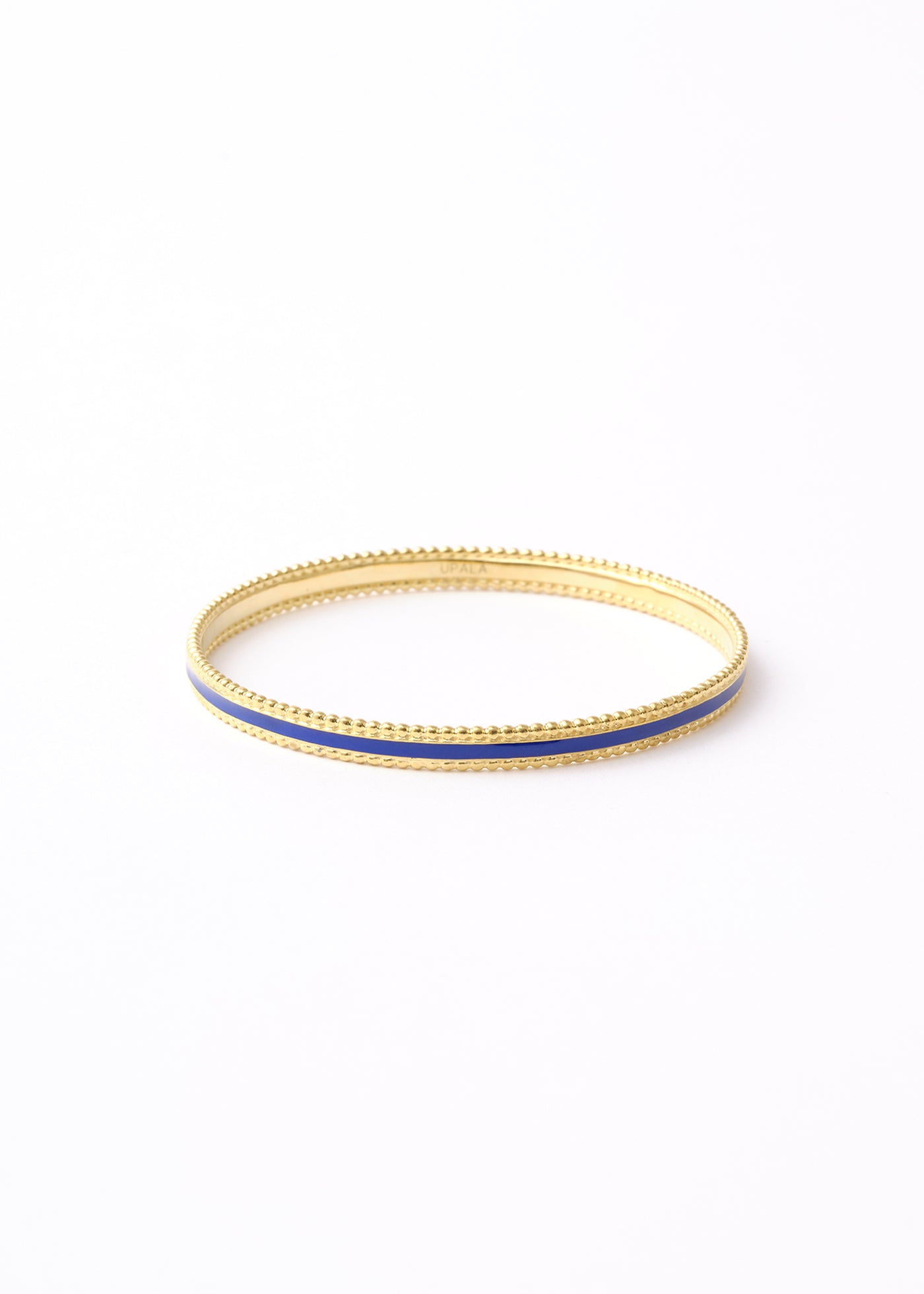 Milgrain Navy Enamel Bangle